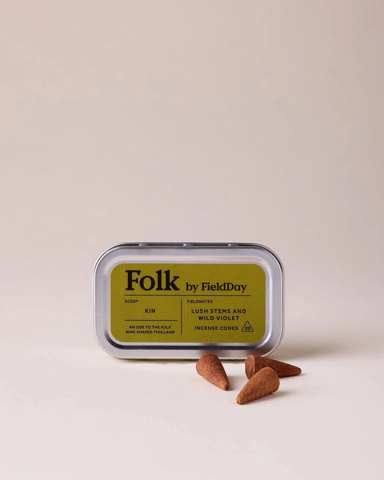 Incensi a cono 100% naturali, creati artigianalmente in Irlanda | Kin - Profumo di Steli Verdi & Viola Selvatica