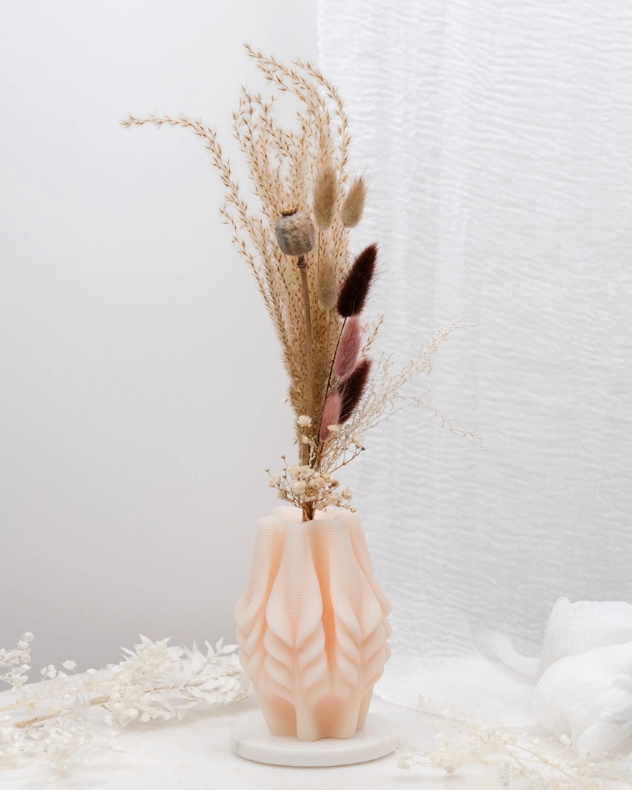 Mythos | Vasi Scultorei in Cera con Fiori Secchi e Stabilizzati