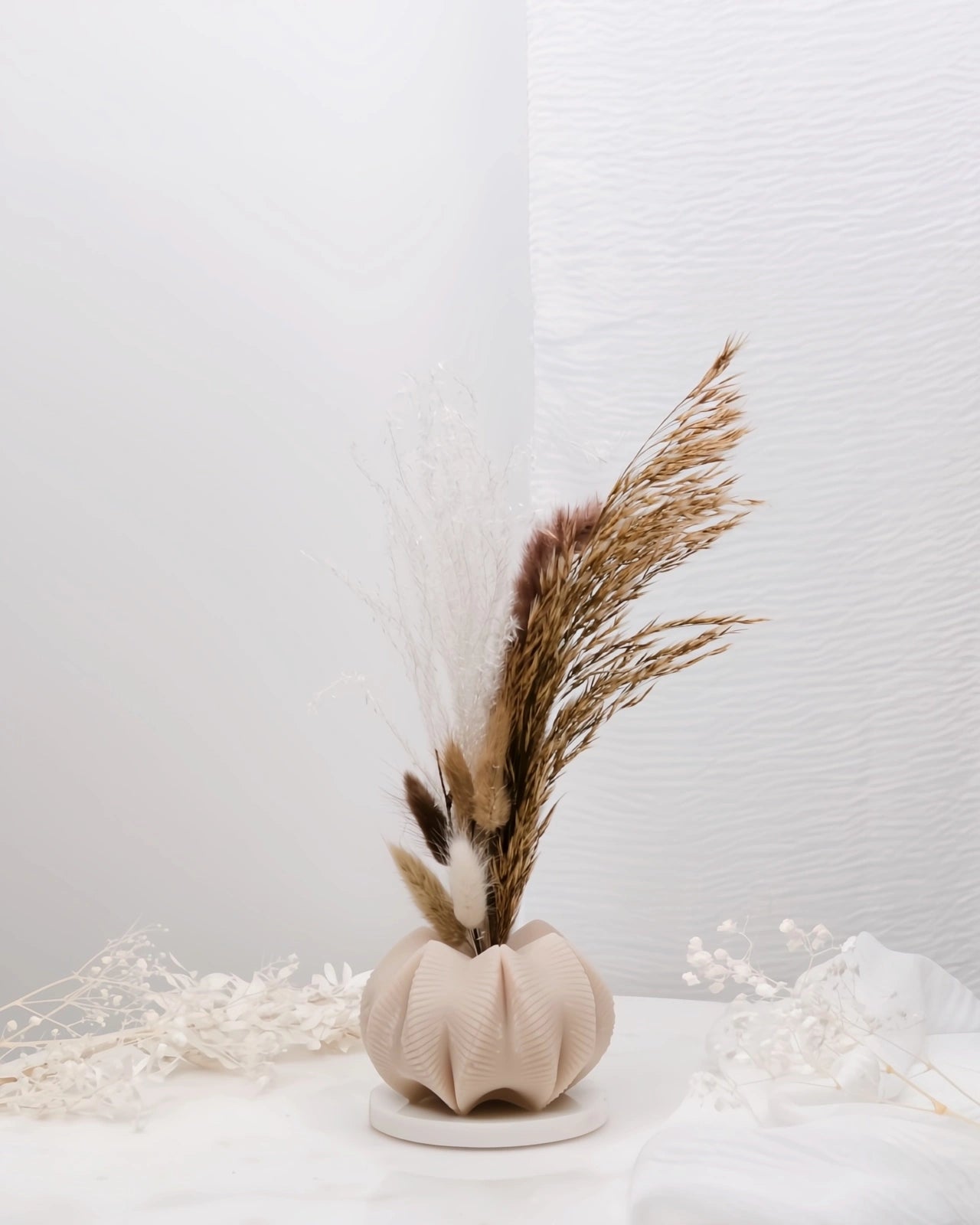 Mythos | Vasi Scultorei in Cera con Fiori Secchi e Stabilizzati