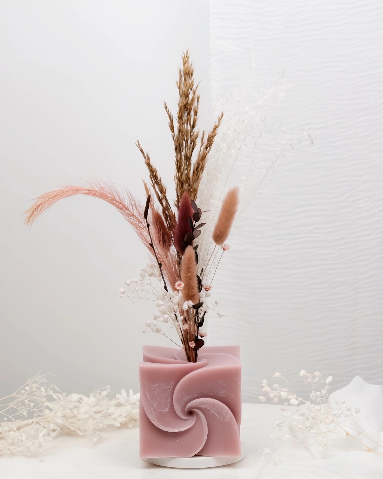 Mythos | Vasi Scultorei in Cera con Fiori Secchi e Stabilizzati