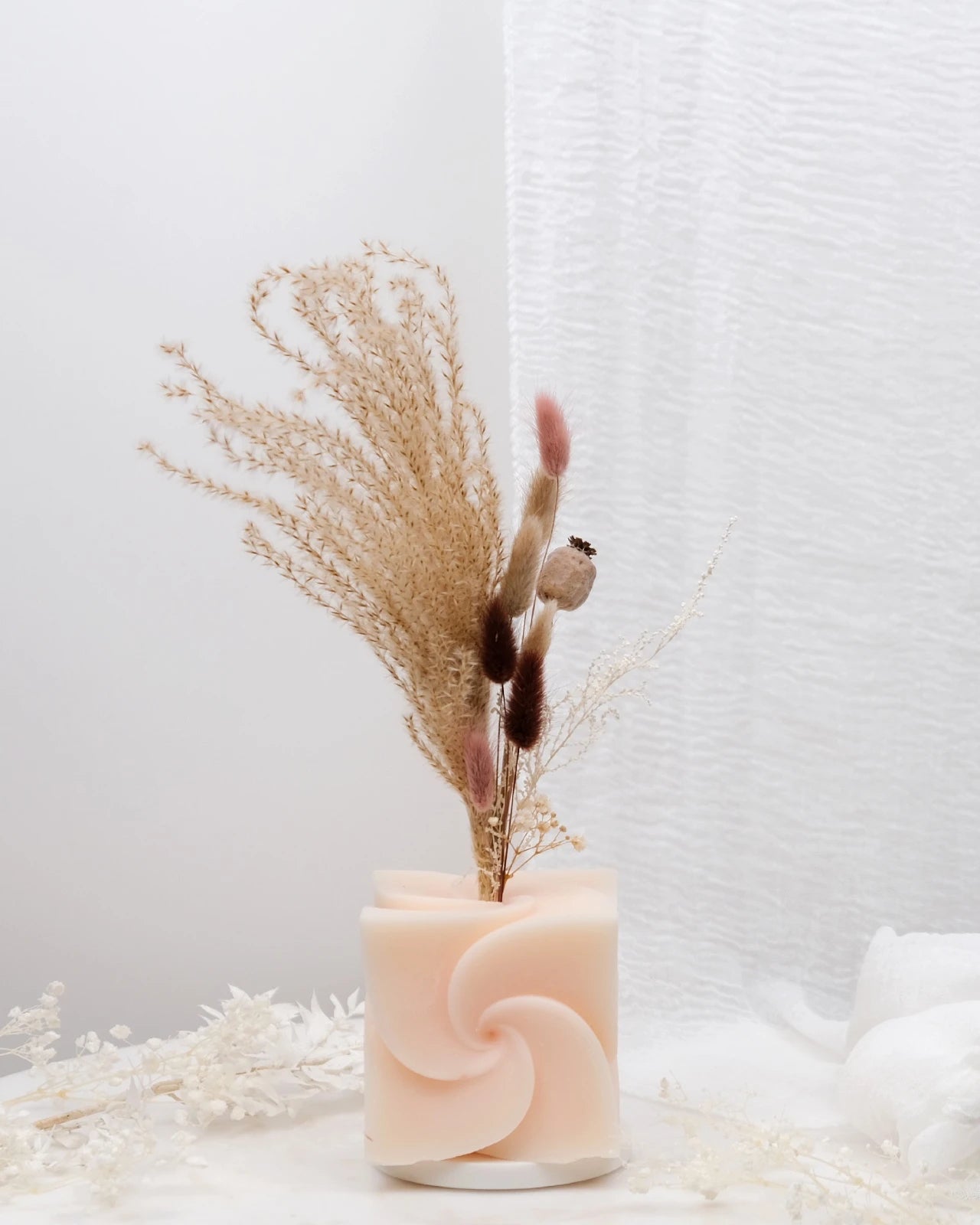 Mythos | Vasi Scultorei in Cera con Fiori Secchi e Stabilizzati