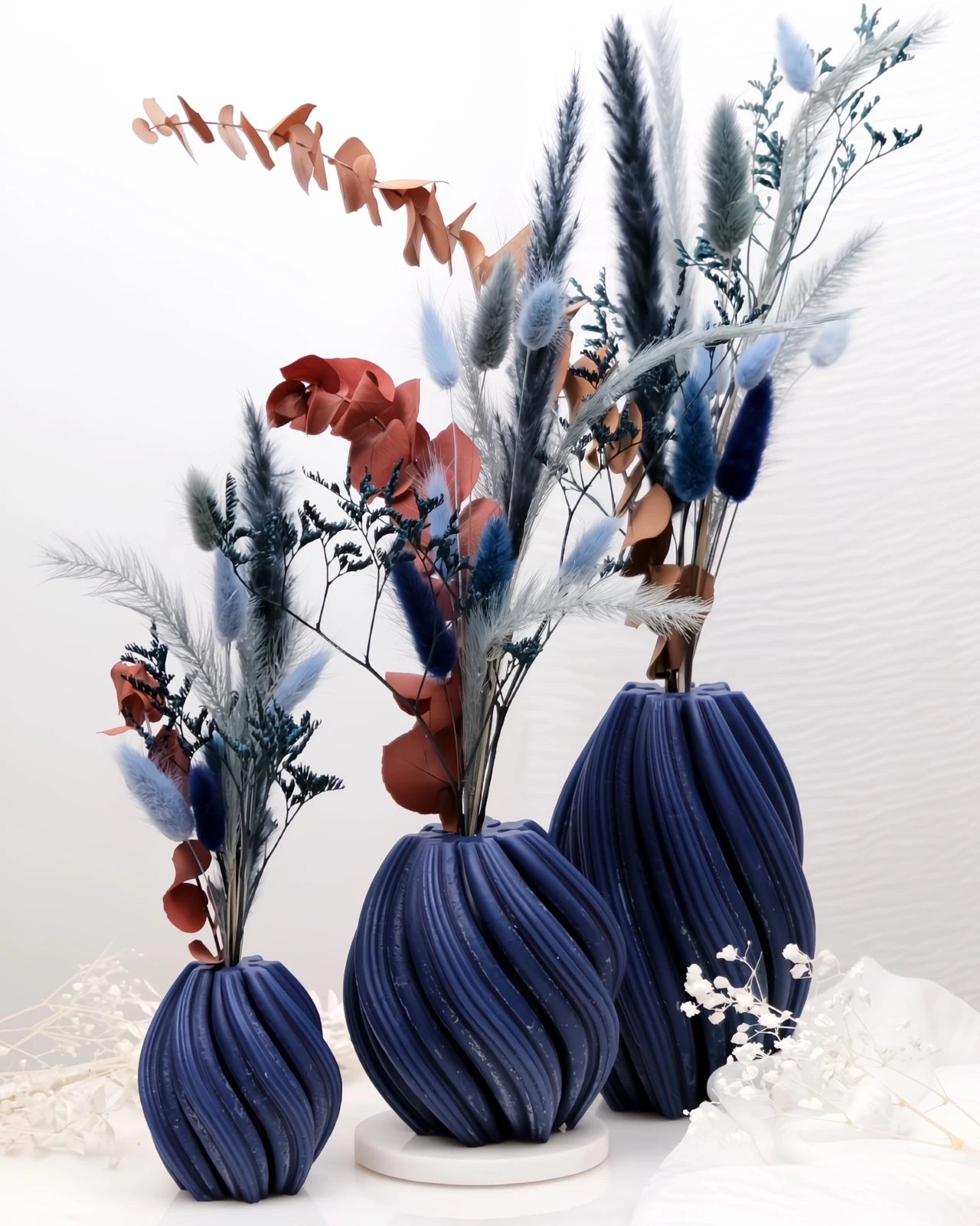 Mythos | Vasi Scultorei in Cera con Fiori Secchi e Stabilizzati