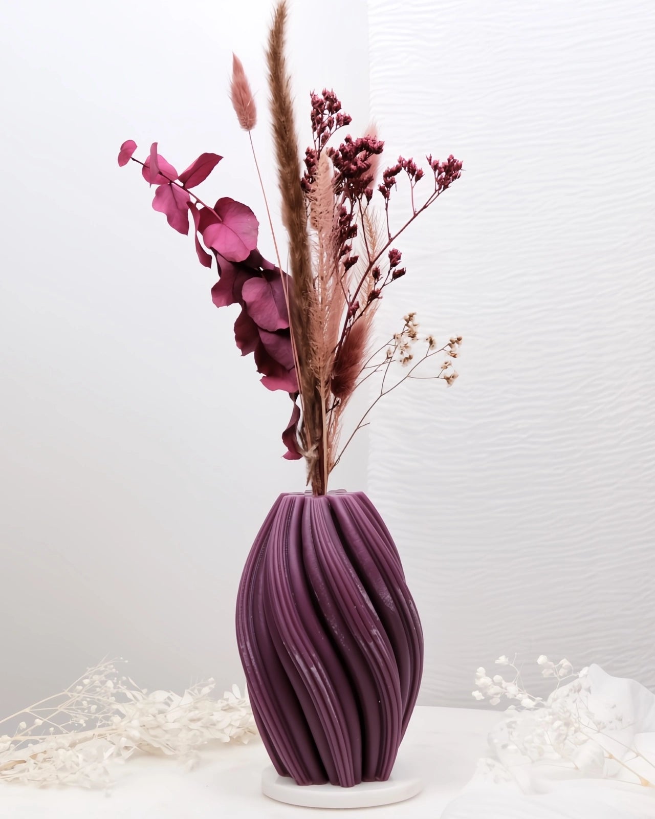 Mythos | Vasi Scultorei in Cera con Fiori Secchi e Stabilizzati