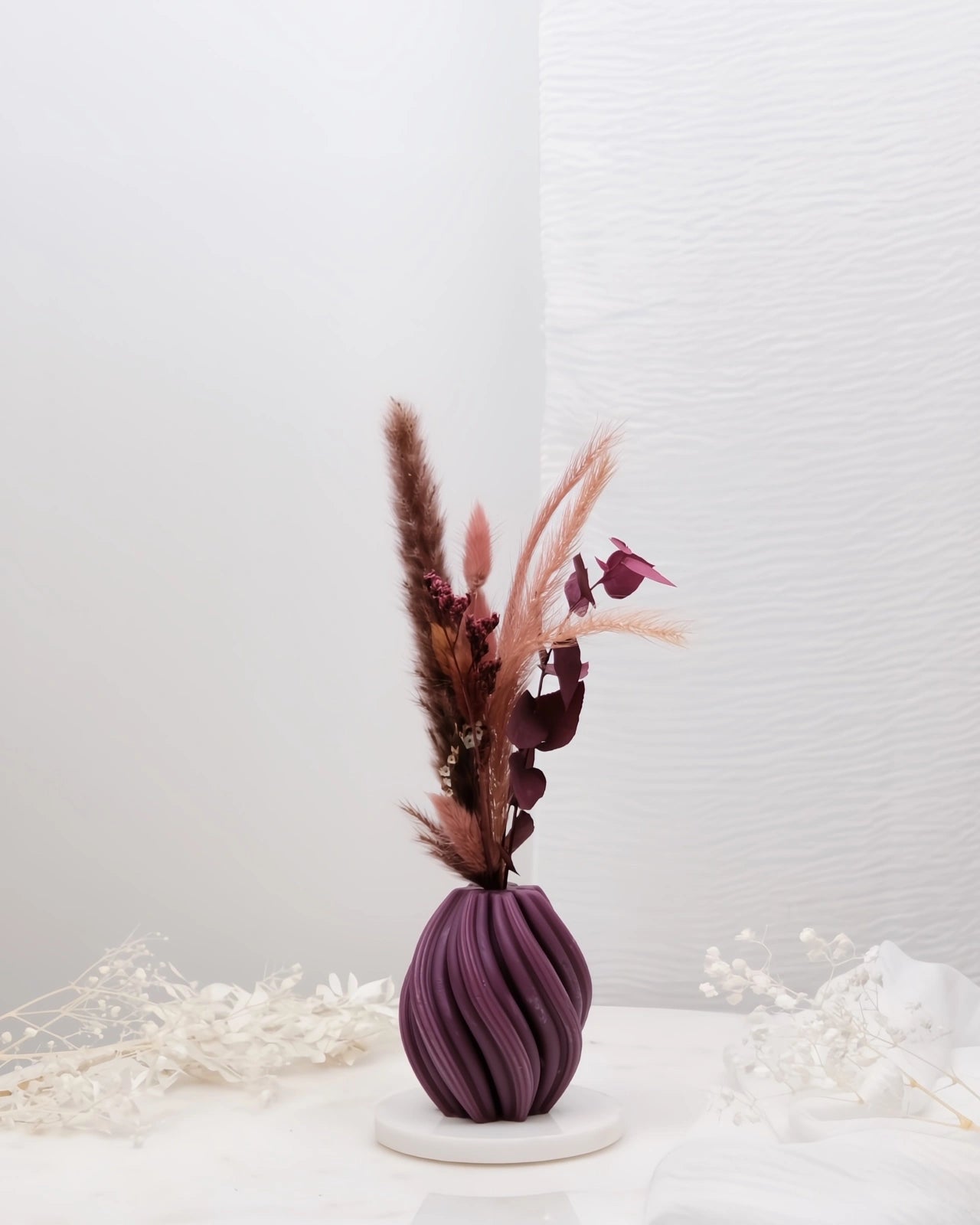 Mythos | Vasi Scultorei in Cera con Fiori Secchi e Stabilizzati