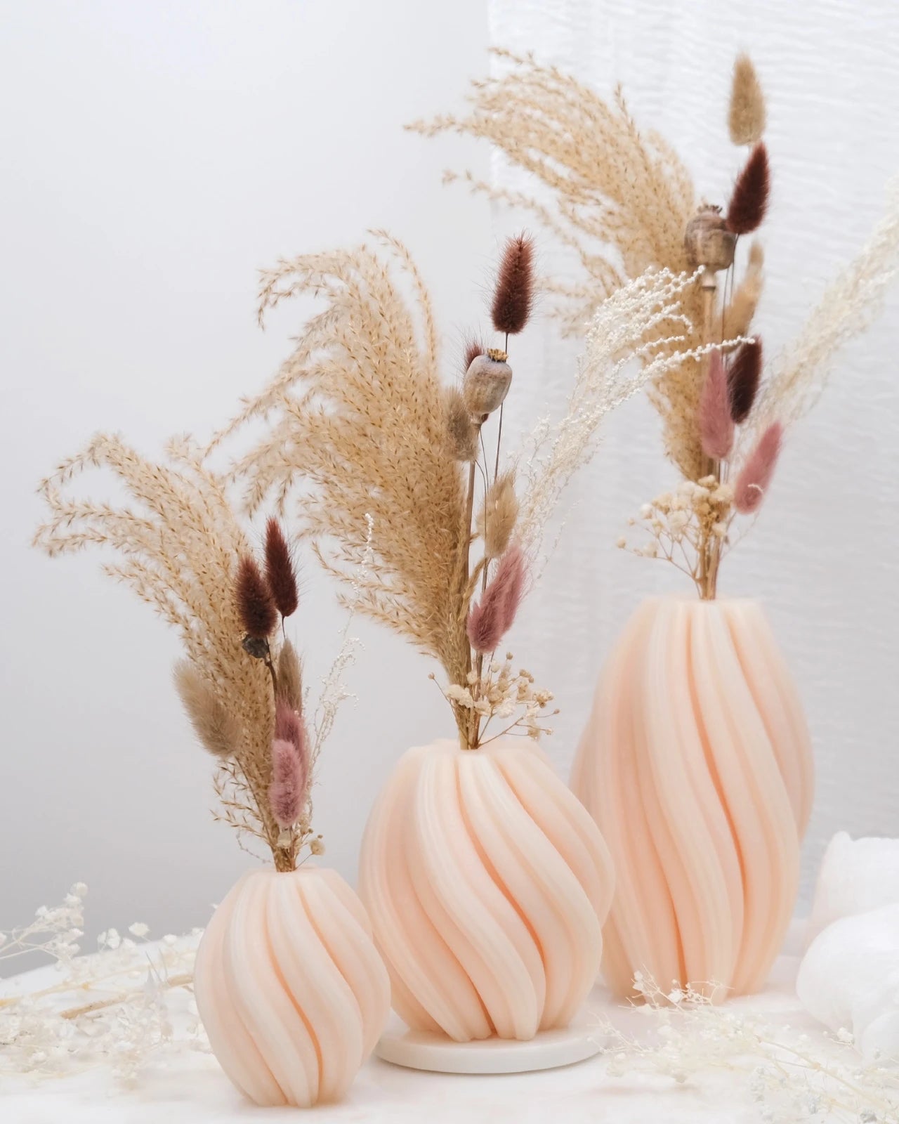 Mythos | Vasi Scultorei in Cera con Fiori Secchi e Stabilizzati