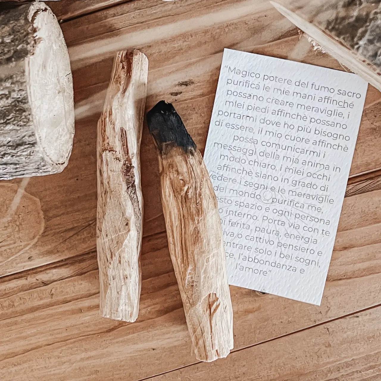 Bastoncini di Palo Santo, incenso naturale per rituali di purificazione
