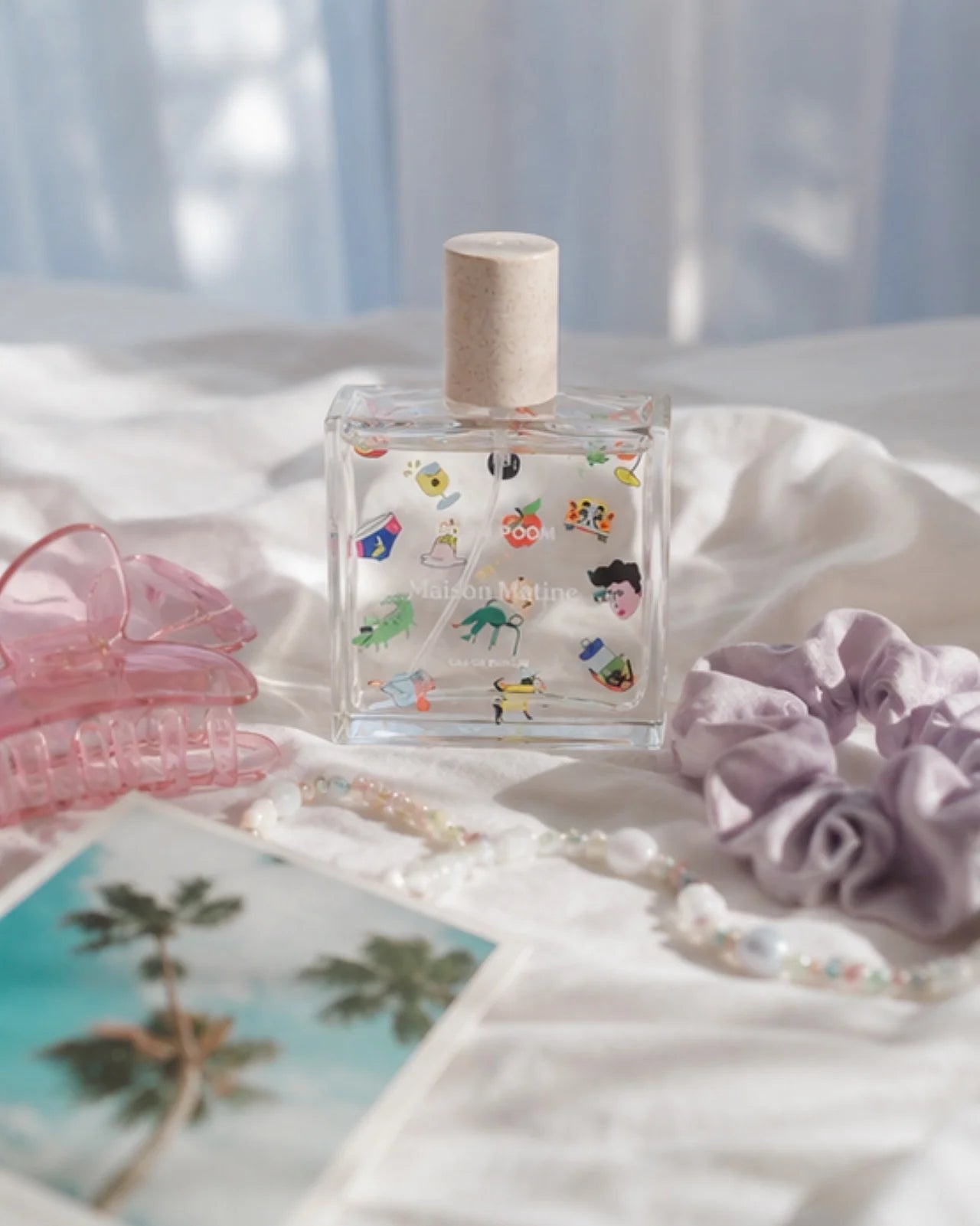 Poom Poom di Maison Matine - Roma | Eau de Parfum - 50 ml | Profumo di nicchia francese al kiwi, fiori freschi, arancio e mandarino, shampoo e capelli appena lavati