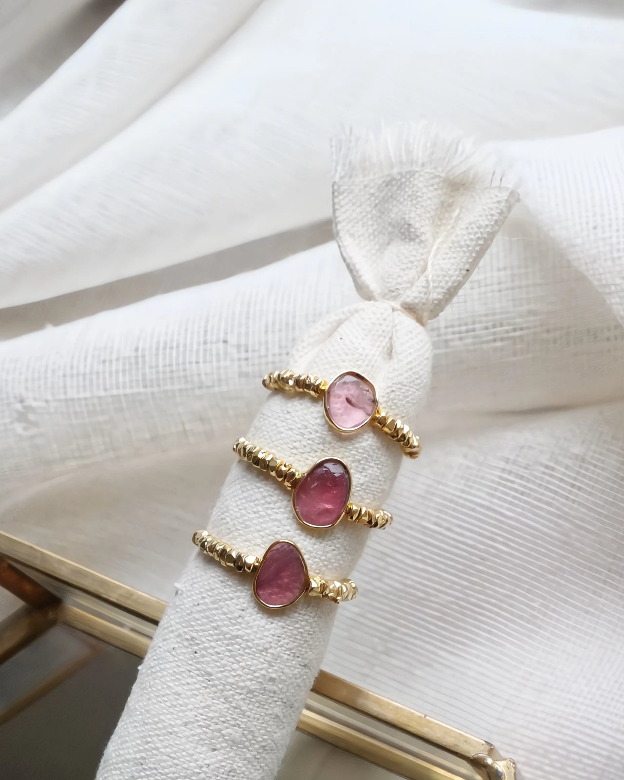 Lithosophia | Aruna - Anello con Tormalina Rosa