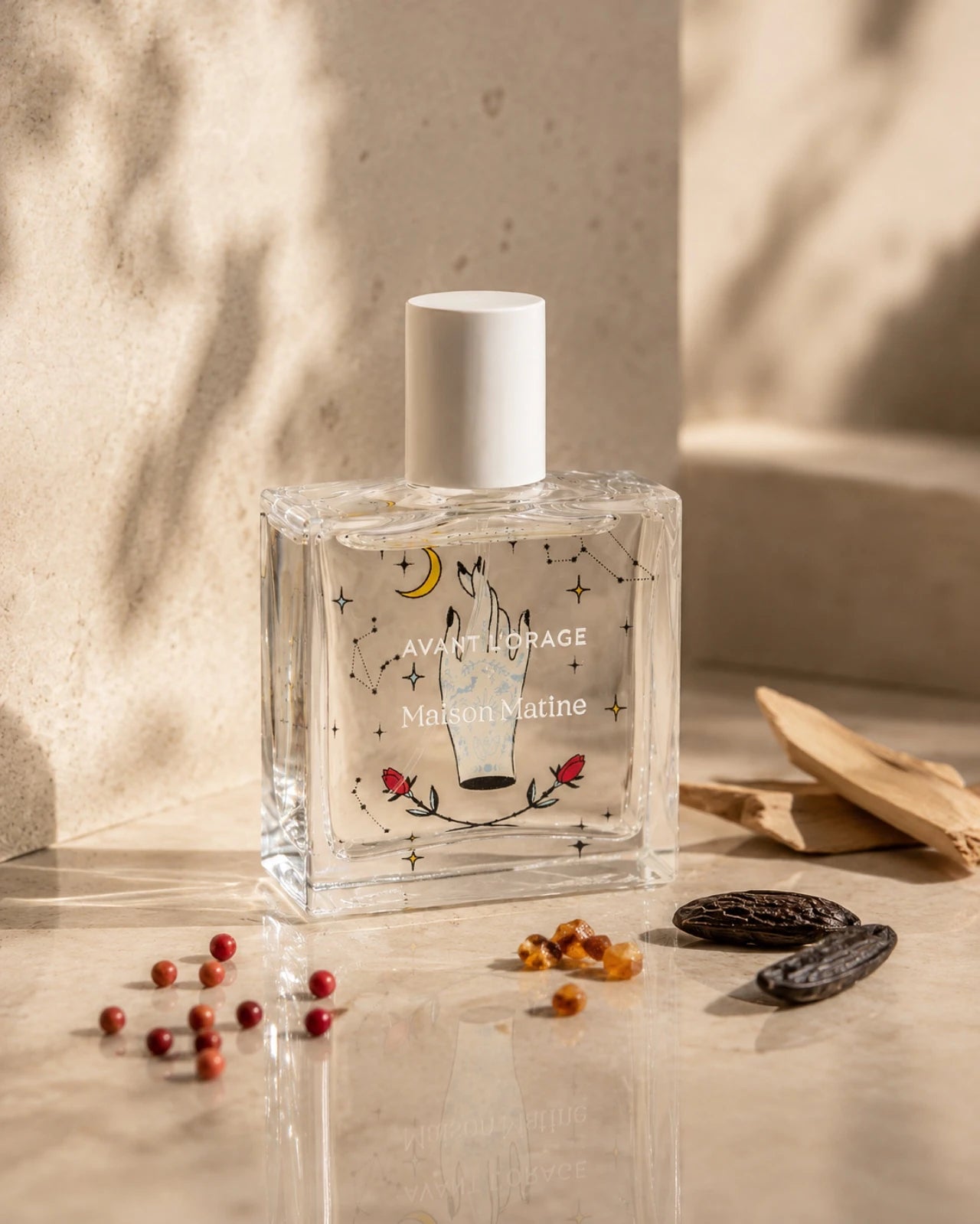 Avant l'Orage di Maison Matine - Roma | Eau de Parfum - 50 ml | Profumo pepe rosa, benzoino, sandalo, gelsomino sambac e vaniglia