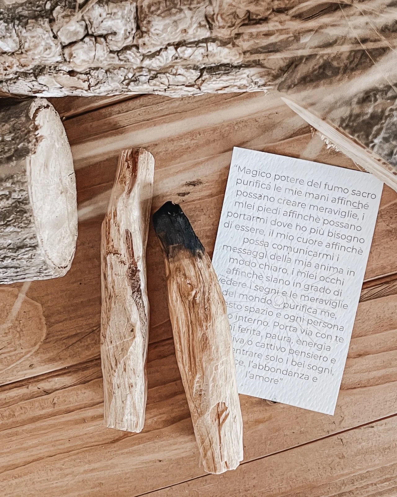 legnetto di Palo Santo naturale per fumigazione e purificazione