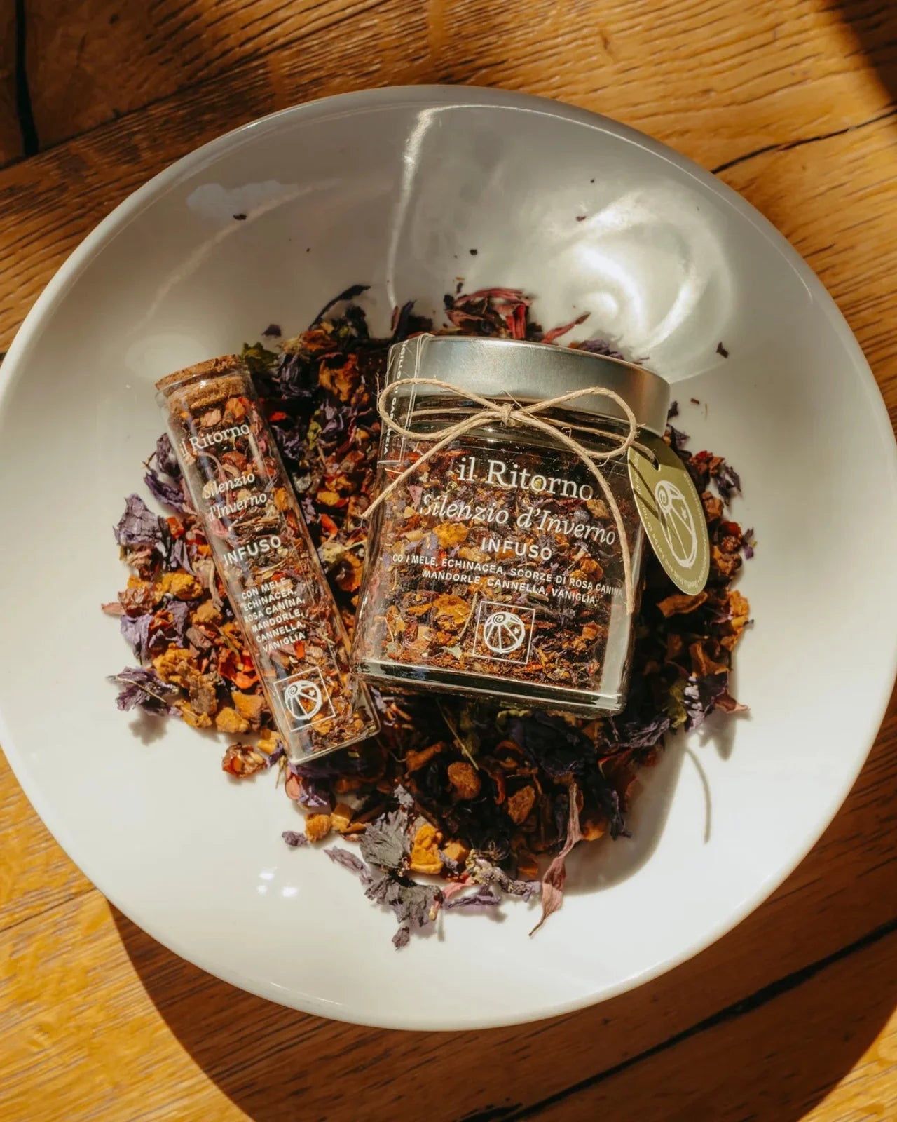 Infuso Biologico Made in Italy ilenzio d'Inverno con cannella vaniglia rosa canina echinacea malva rooibos - Roma