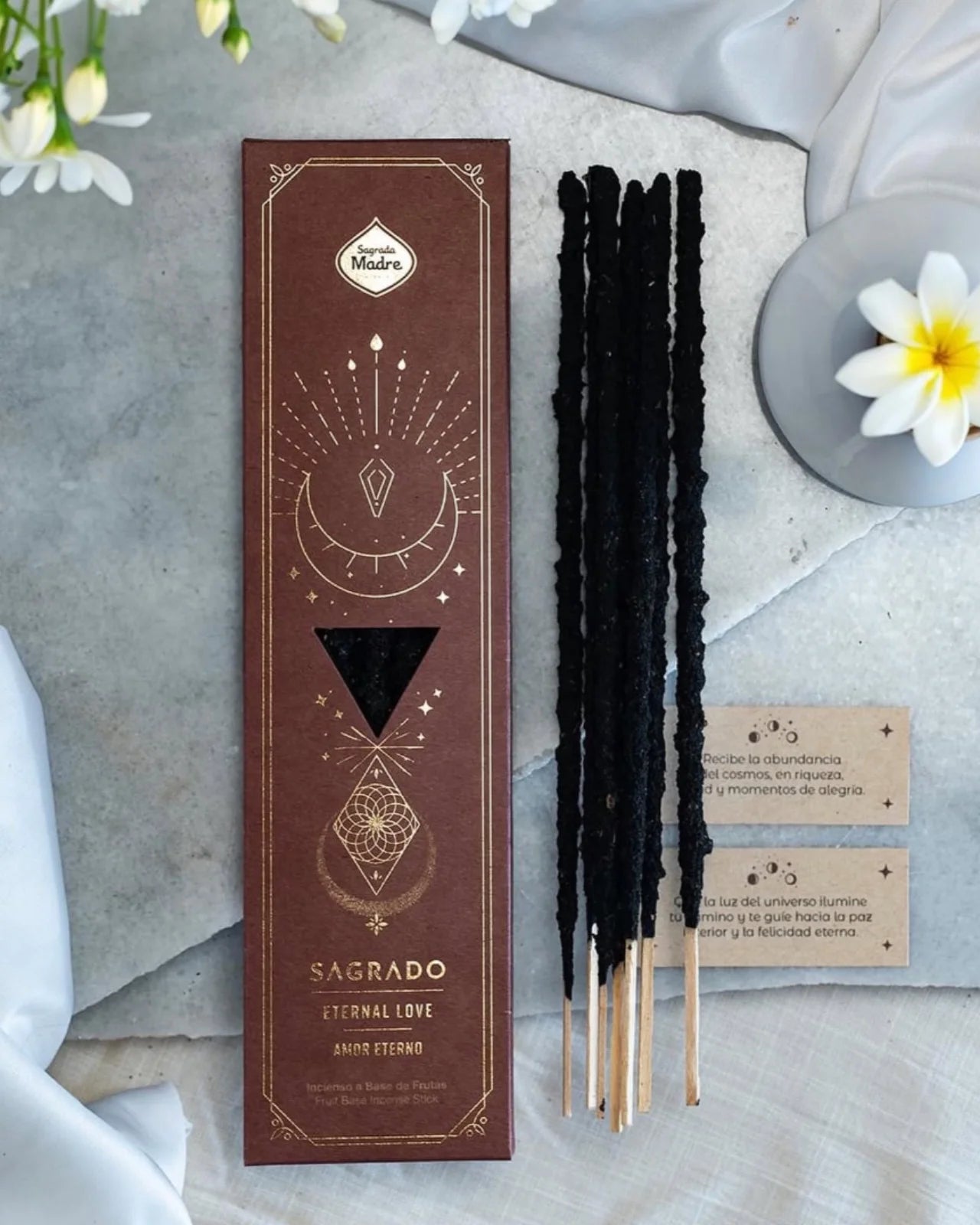 Incenso Naturale Artigianale Sagrado Amor Eterno di Sagrada Madre con rosa, gelsomino e lavanda per rituali di amore | Roma