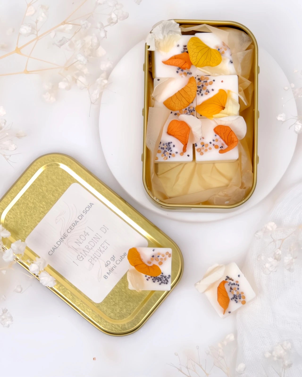 tartine profumate in pura cera di soia al profumo di zenzero lemongrass