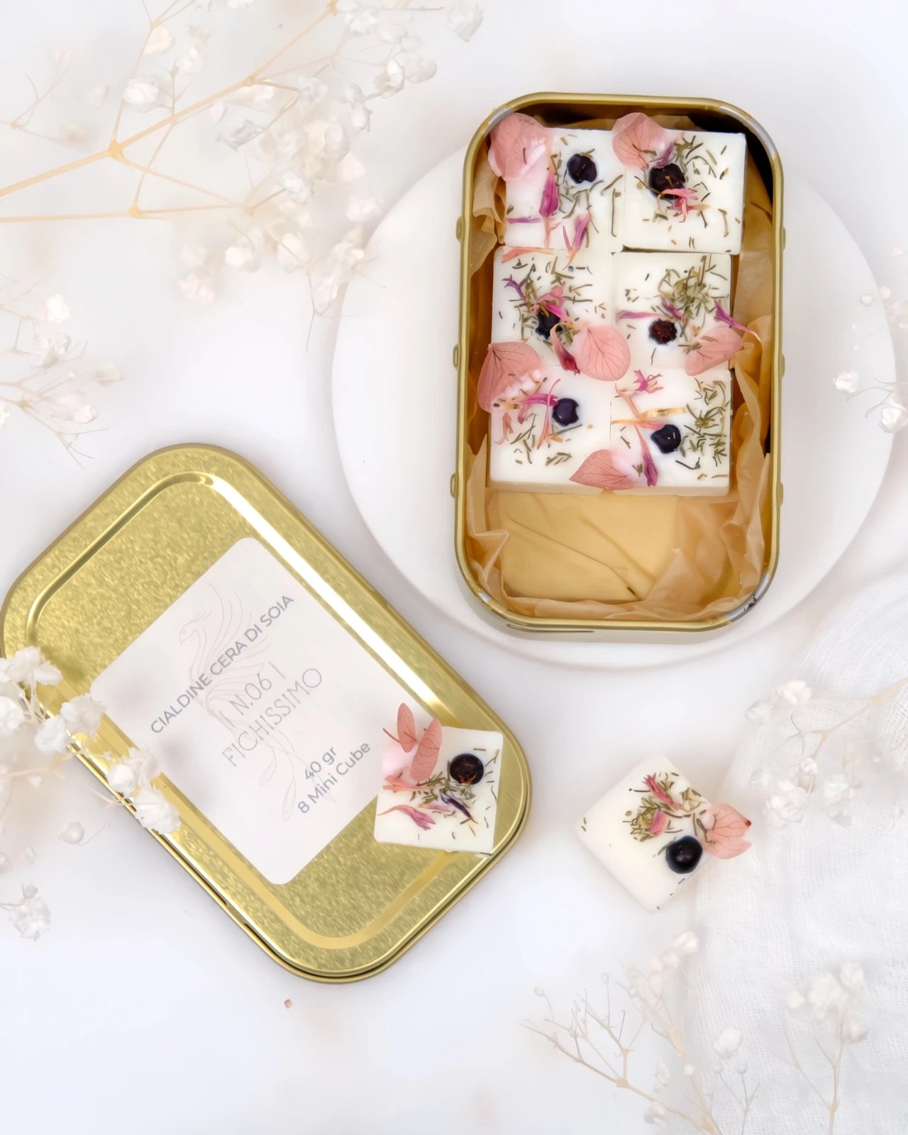 tartine profumate in pura cera di soia al profumo di fico