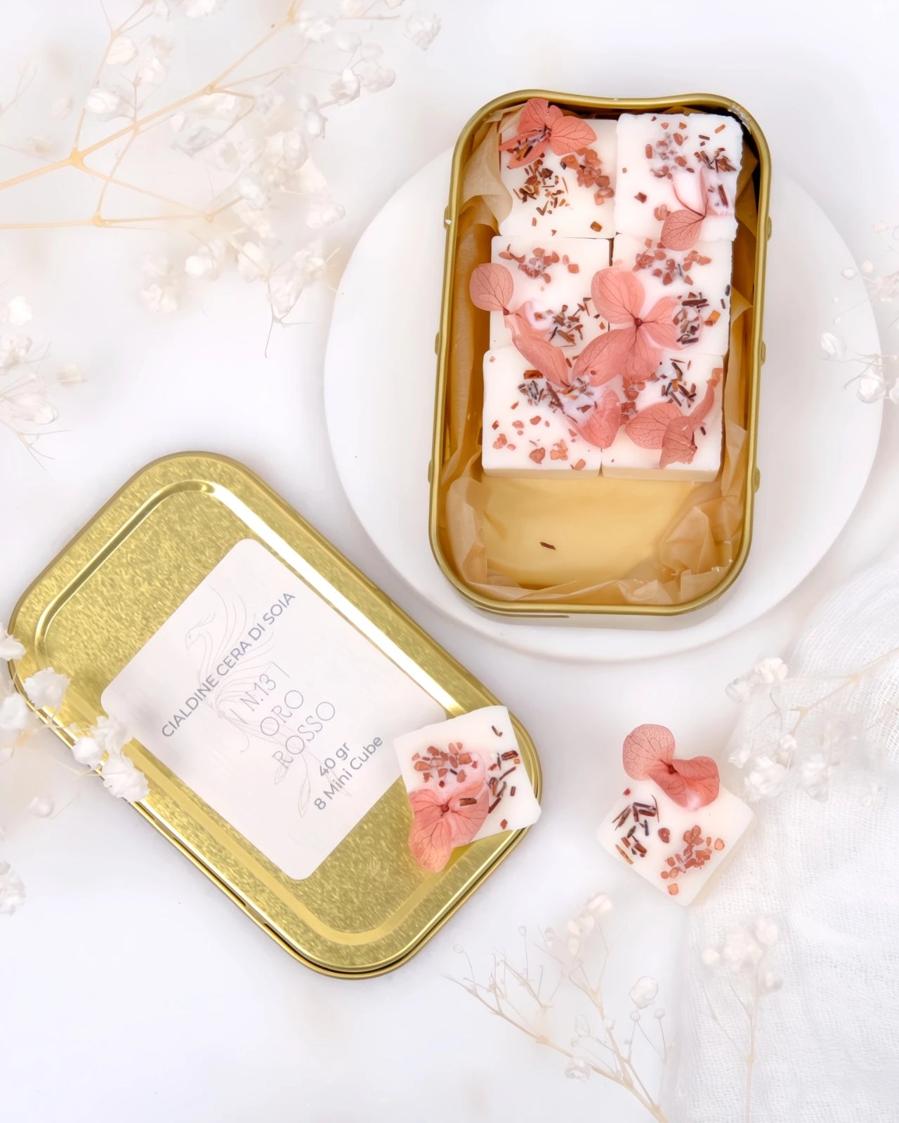 tartine profumate in pura cera di soia al profumo di zafferano bergamotto