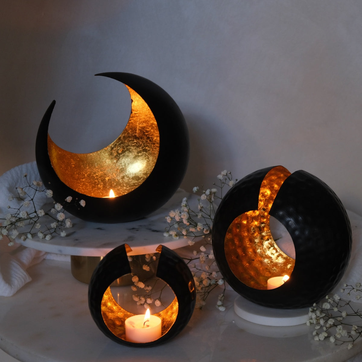 Aureo: Portacandele Oro &amp; Nero