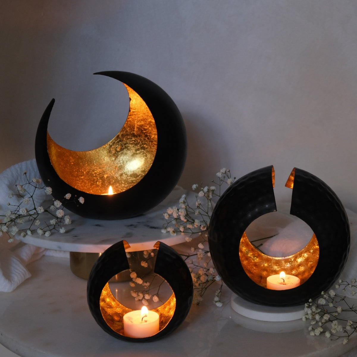 Aureo: Portacandele Oro &amp; Nero