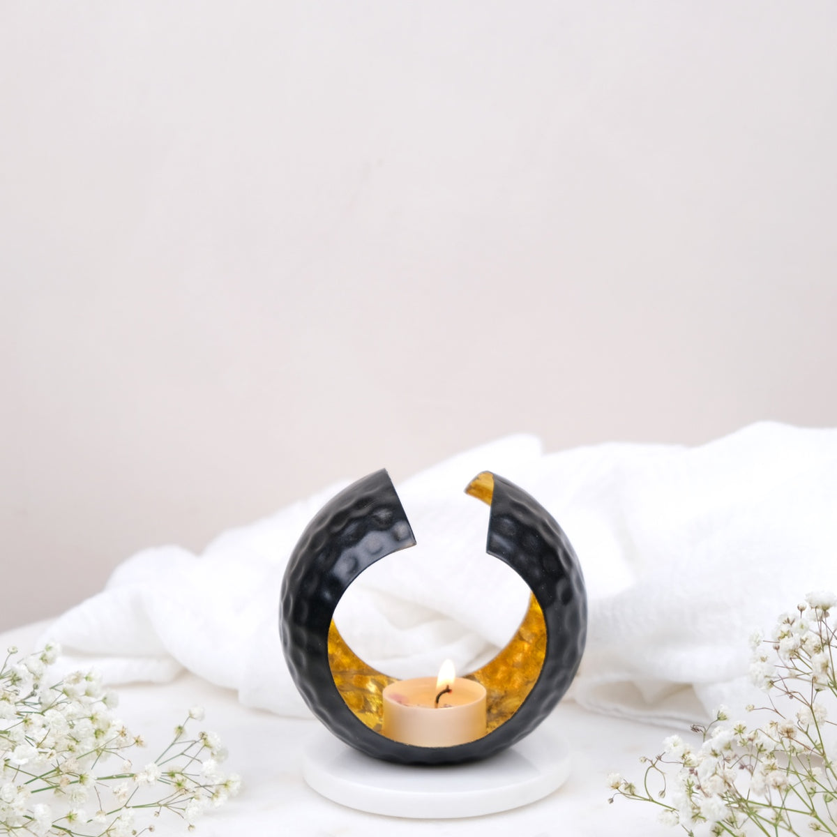 Aureo: Portacandele Oro &amp; Nero