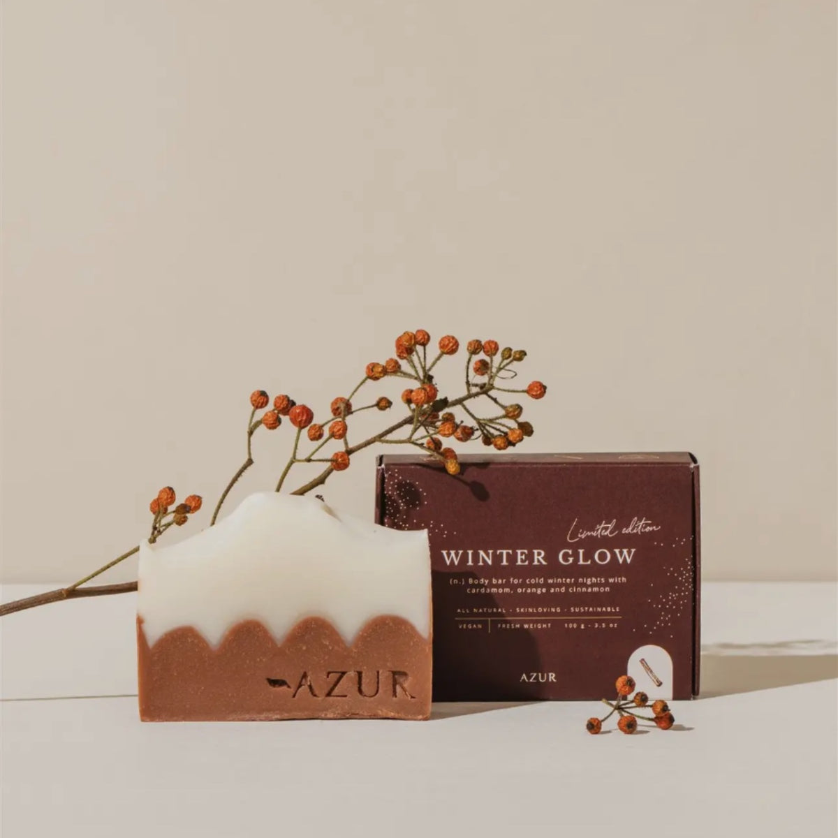 Azur: Sapone Solido Naturale Artigianale Winter Glow - Limited Edition