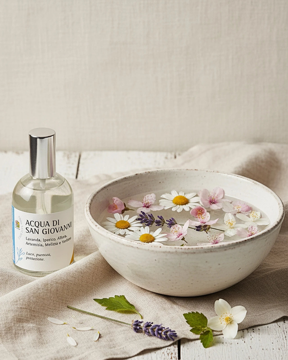 Acqua di San Giovanni profumo botanico naturale Olfattiva 115ml con oli essenziali lavanda melissa verbena Roma