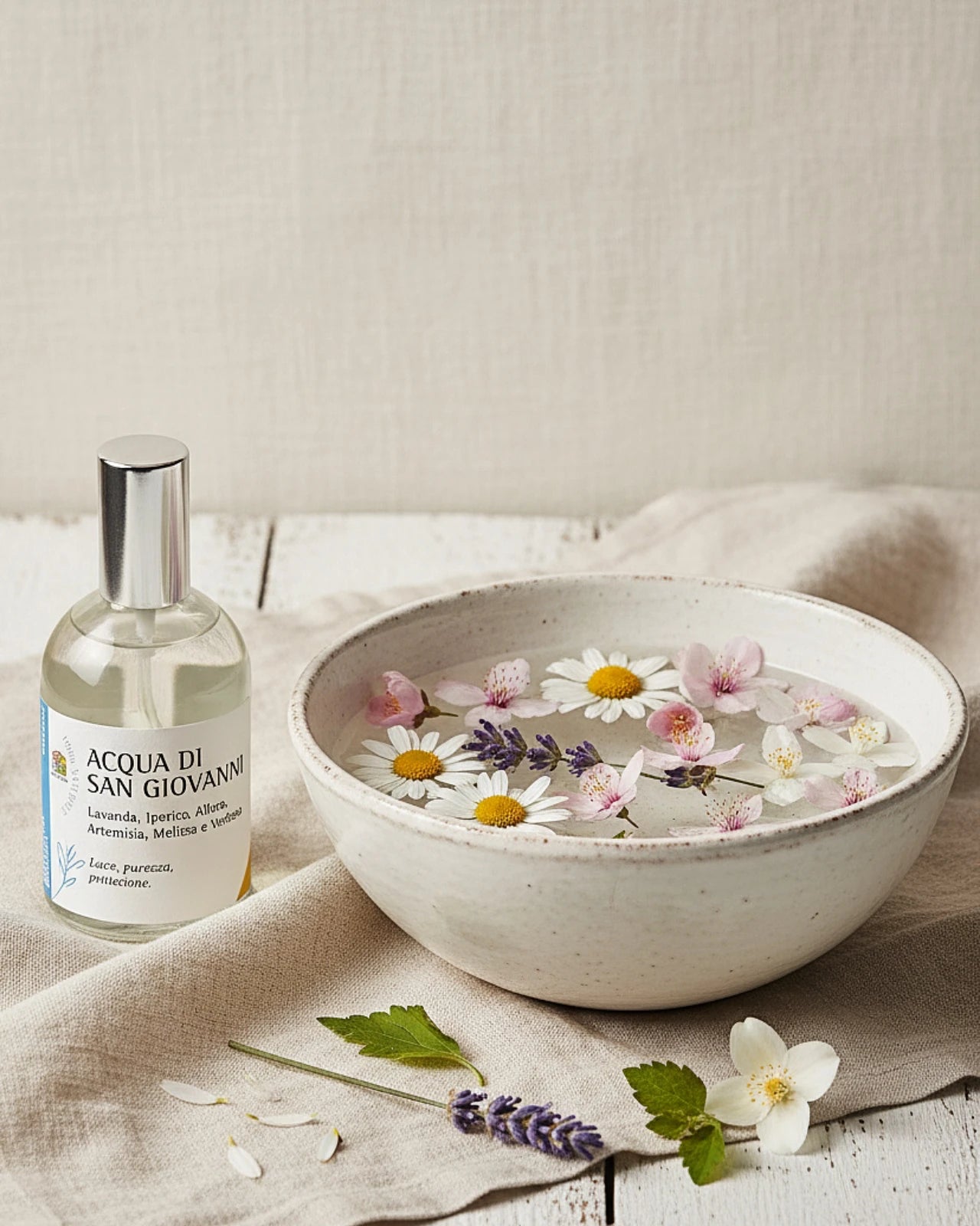 Acqua di San Giovanni profumo botanico naturale Olfattiva 115ml con oli essenziali lavanda melissa verbena Roma