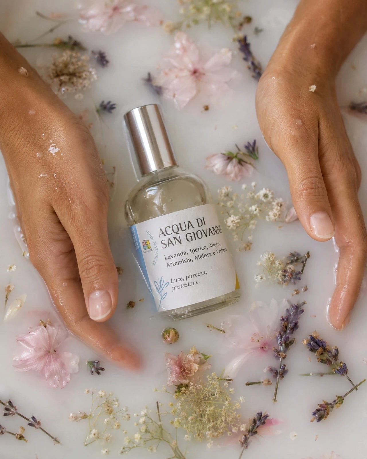 Acqua di San Giovanni profumo botanico naturale Olfattiva 115ml con oli essenziali lavanda melissa verbena Roma | Rituale Slow Living Estate