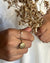anello artigianale made in france placcato oro 18k 2 micron con pietra naturale ametista | Roma
