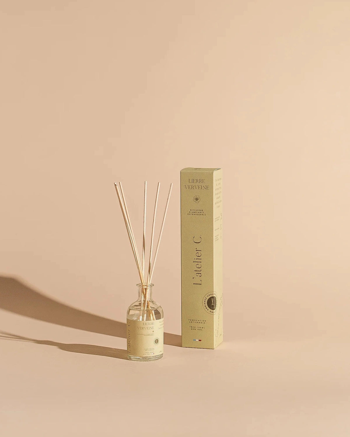 diffusori artigianali di fragranze d'ambiente con bastoncini mikado rattan | Made in Provenza nella regione di Grasse - Roma | Profumo Edera &amp; Verbena