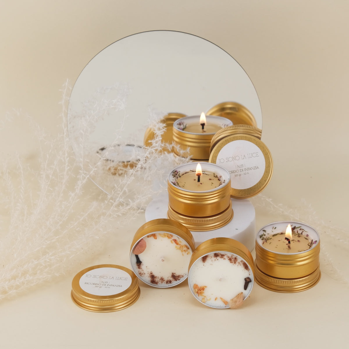 Candele Profumate In Cera Di Soia Artigianali - Set 3 Vasetti, Made In Italy, Confezione Regalo - Foto 12