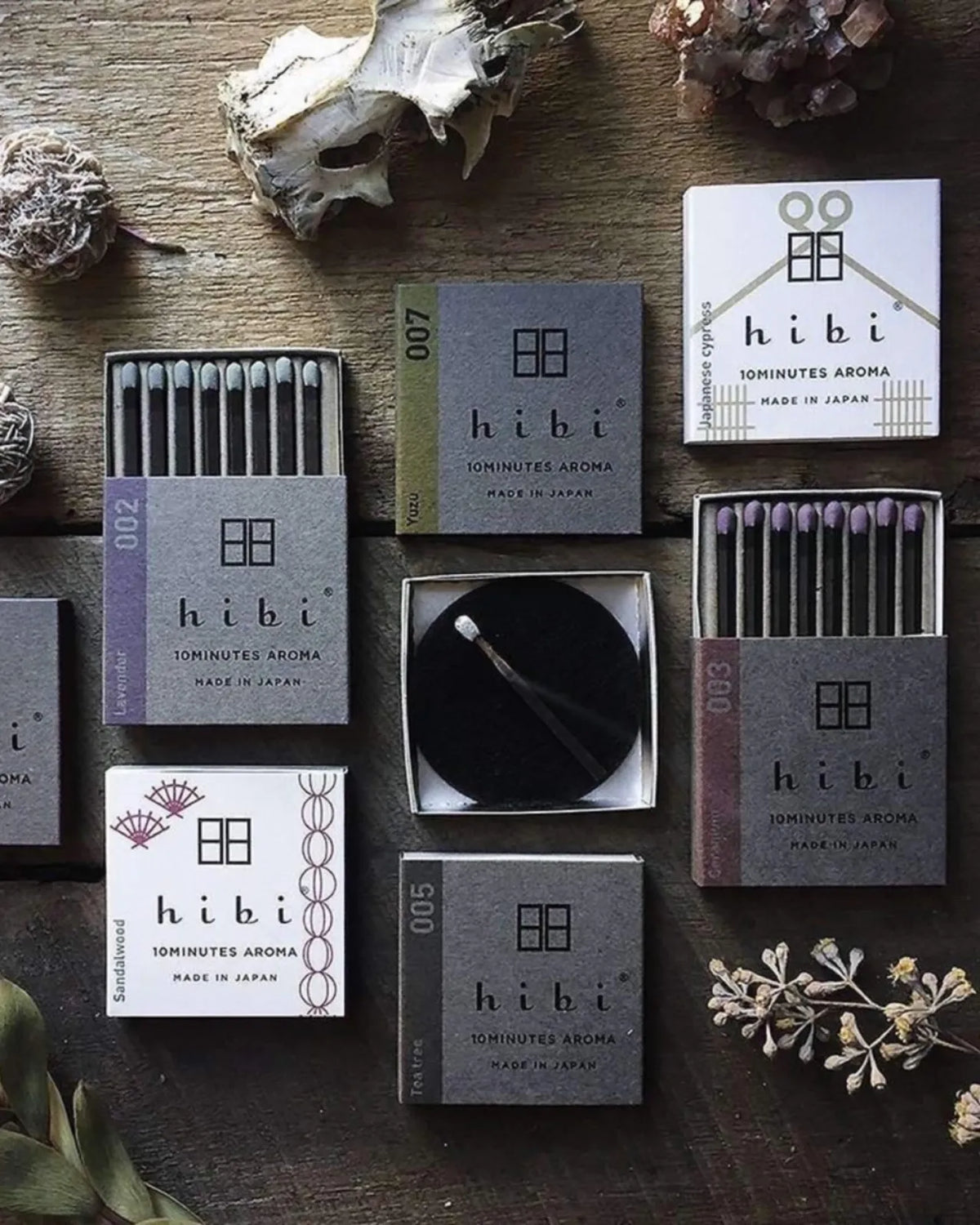 Incensi giapponesi profumati in vari aromi 
