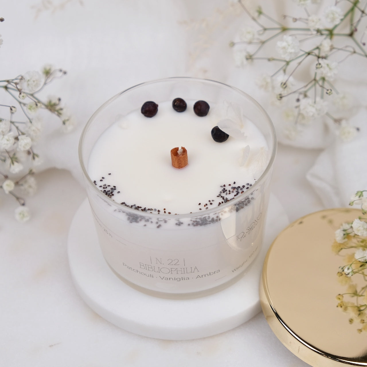 Candela Profumata WoodWick - Vaniglia, Stoppino Scoppiettante, 50 Ore - Foto 3