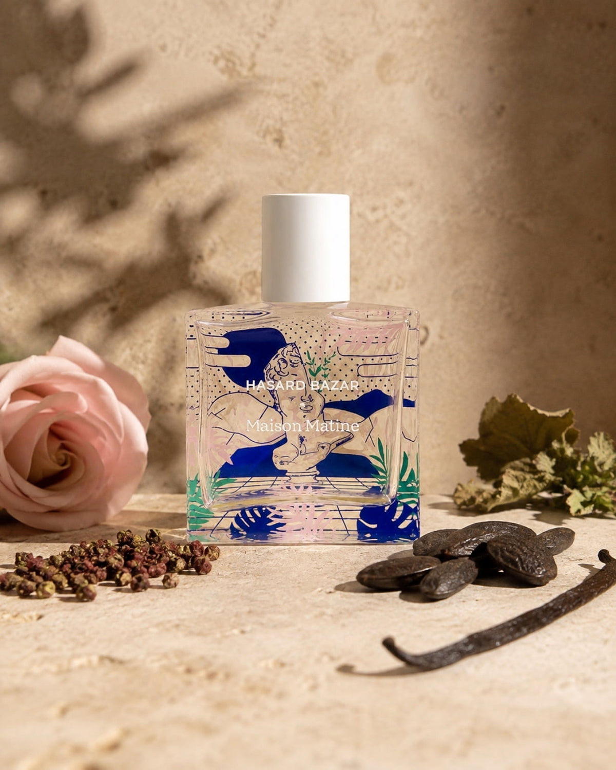 Hasard Bazar di Maison Matine - Roma  Eau de Parfum - 50 ml | Profumo al pepe, rosa, vaniglia, ambrox, patchouli, fava tonka
