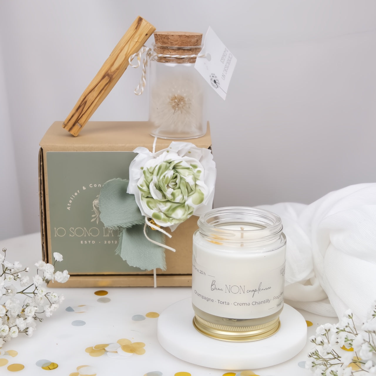 Candele Profumate In Cera Di Soia Artigianali - Set 3 Vasetti, Made In Italy, Confezione Regalo - Foto 8