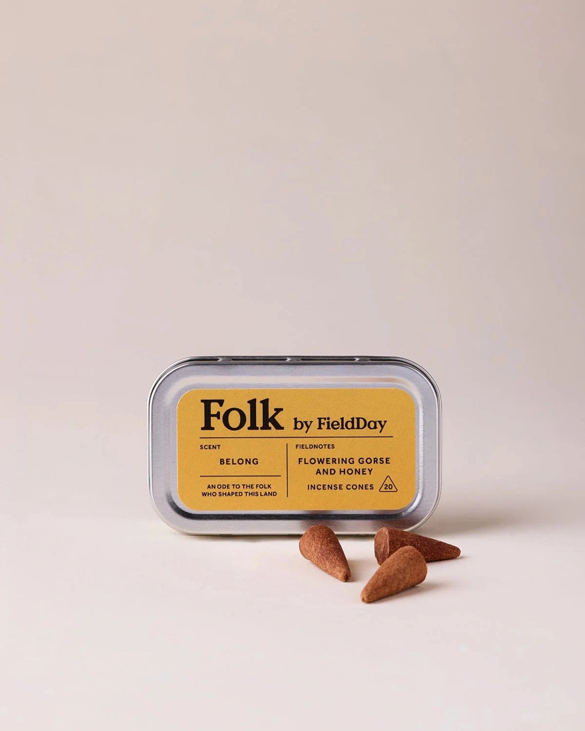 Incensi a cono 100% naturali, creati artigianalmente in Irlanda | Belong - Profumo di Ginestra in Fiore &amp; Miele