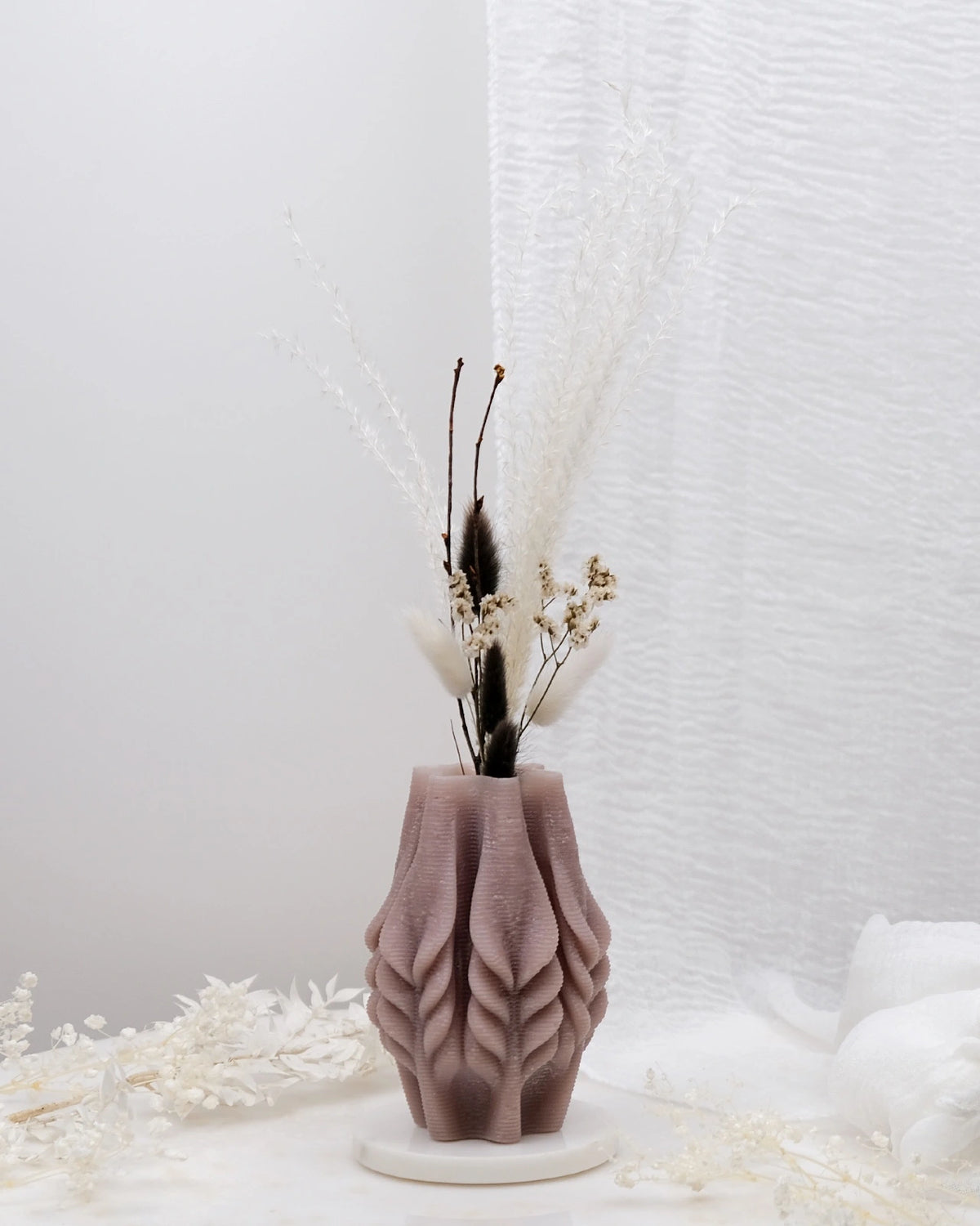 Mythos | Vasi Scultorei in Cera con Fiori Secchi e Stabilizzati