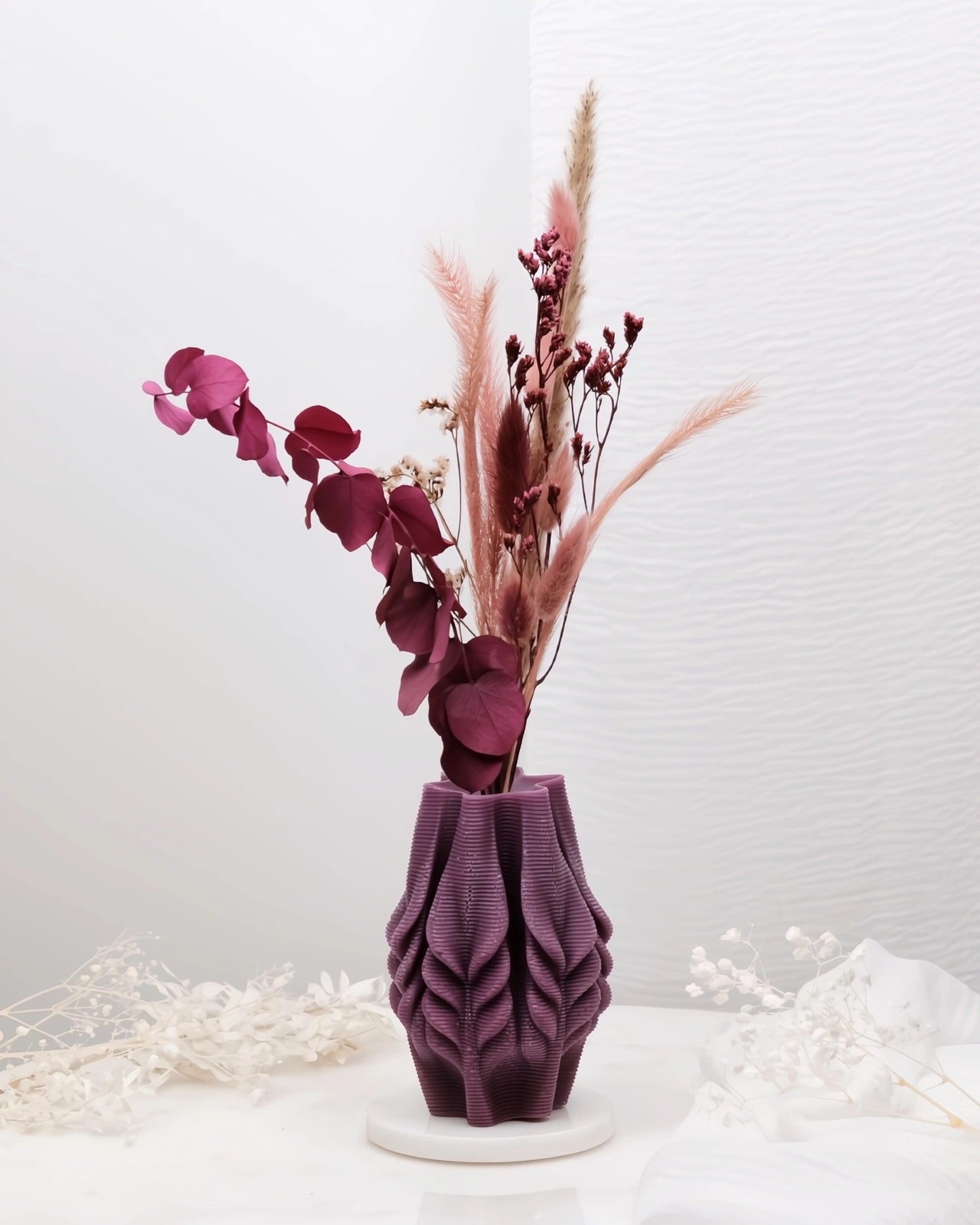 Mythos | Vasi Scultorei in Cera con Fiori Secchi e Stabilizzati