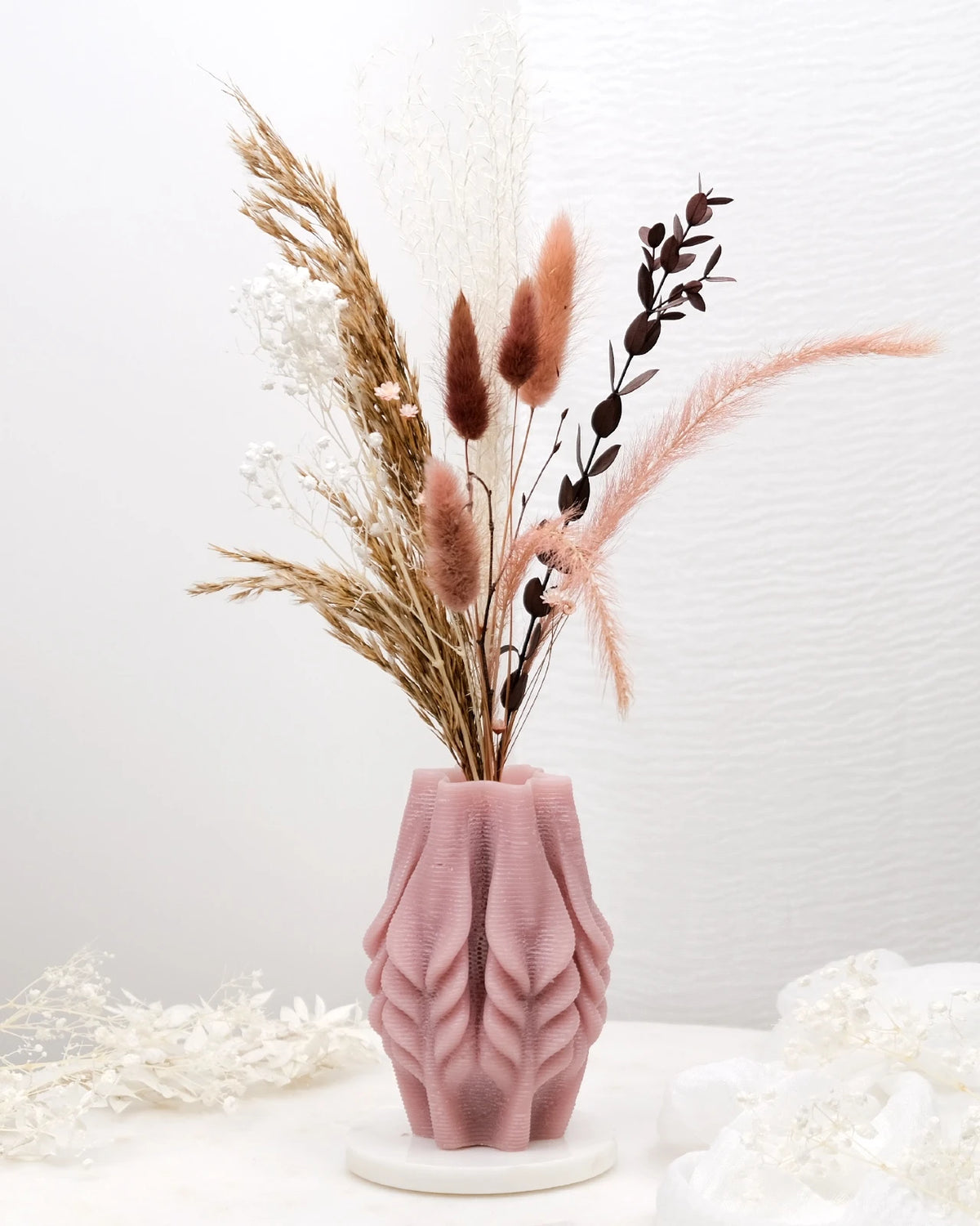 Mythos | Vasi Scultorei in Cera con Fiori Secchi e Stabilizzati