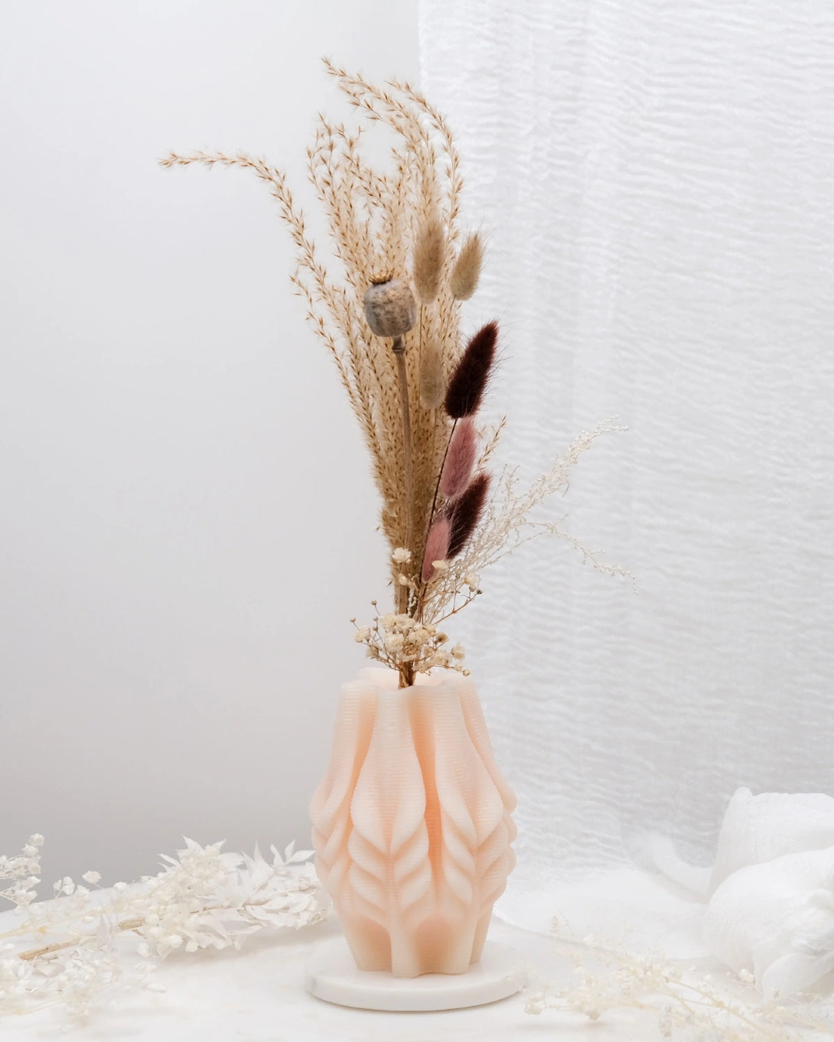 Mythos | Vasi Scultorei in Cera con Fiori Secchi e Stabilizzati