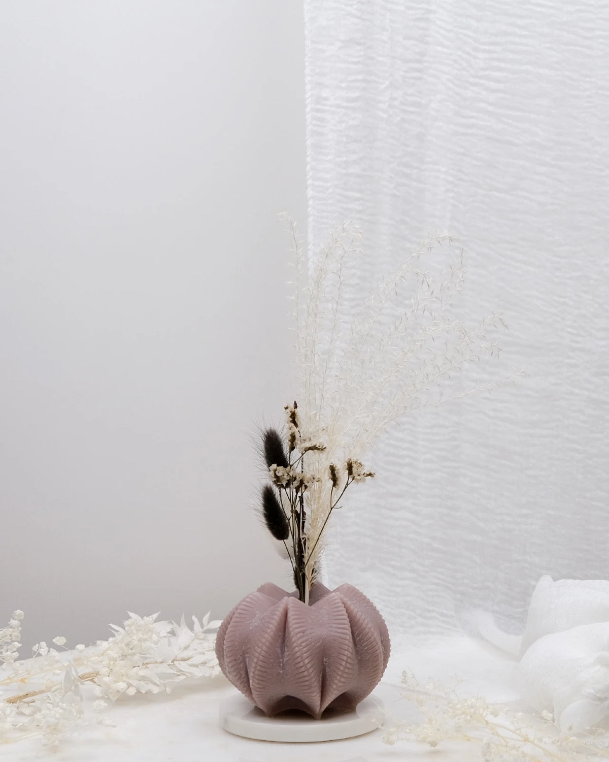 Mythos | Vasi Scultorei in Cera con Fiori Secchi e Stabilizzati