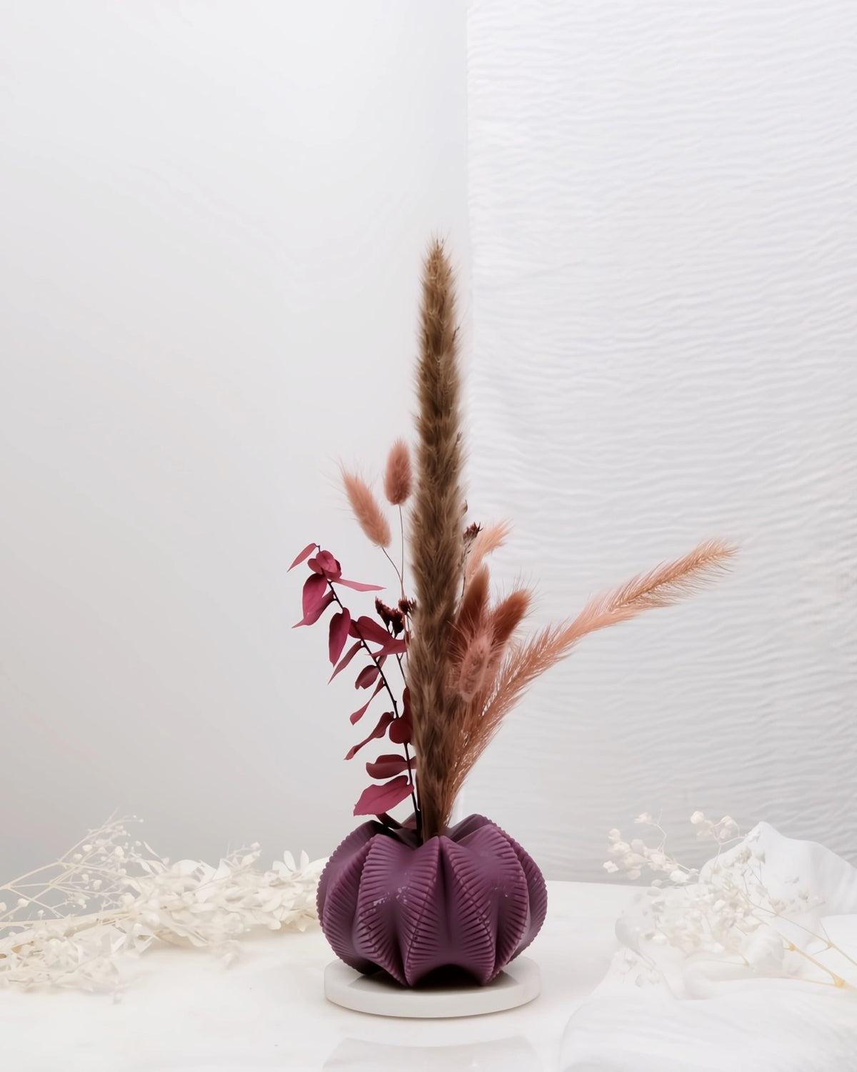 Mythos | Vasi Scultorei in Cera con Fiori Secchi e Stabilizzati