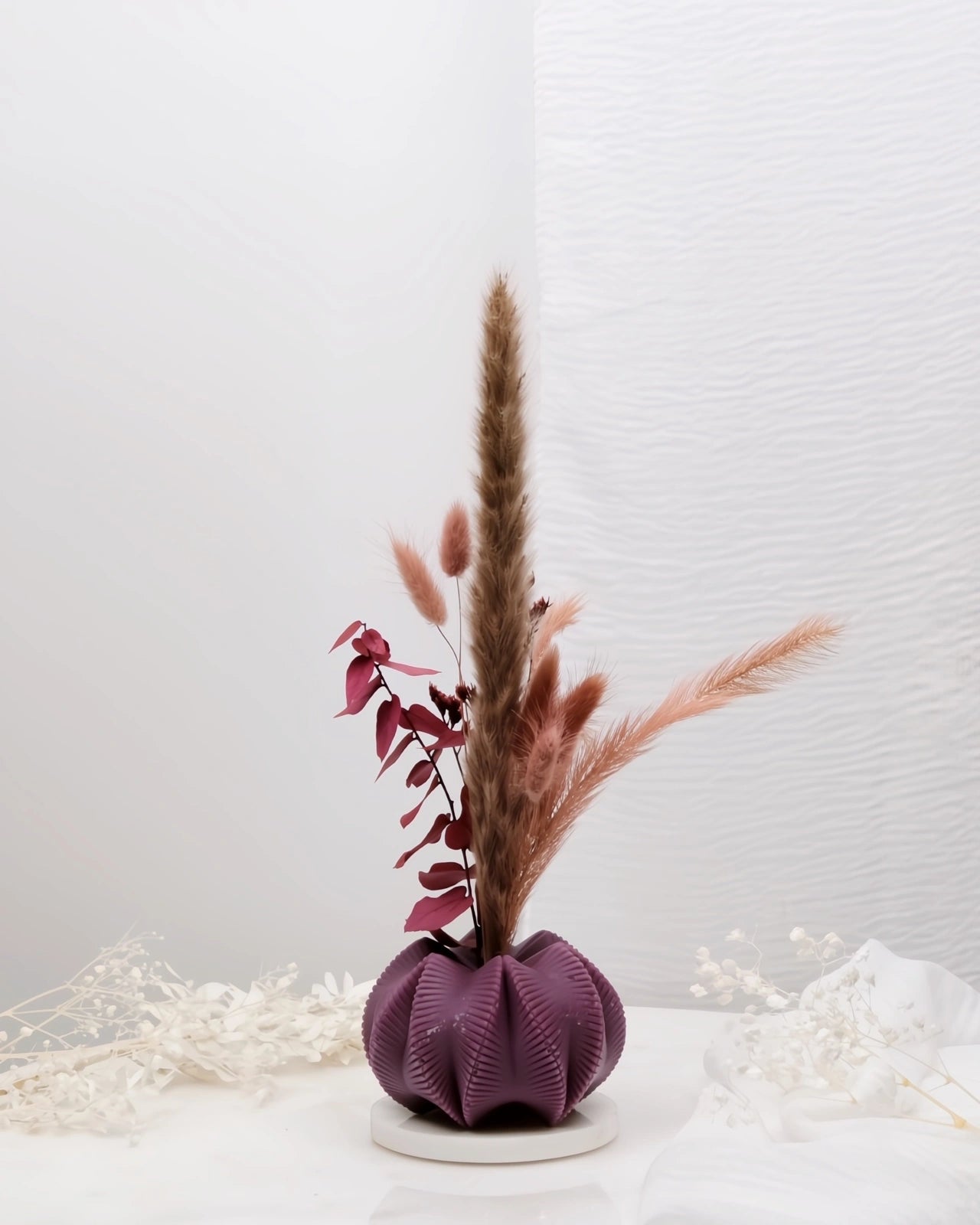 Mythos | Vasi Scultorei in Cera con Fiori Secchi e Stabilizzati