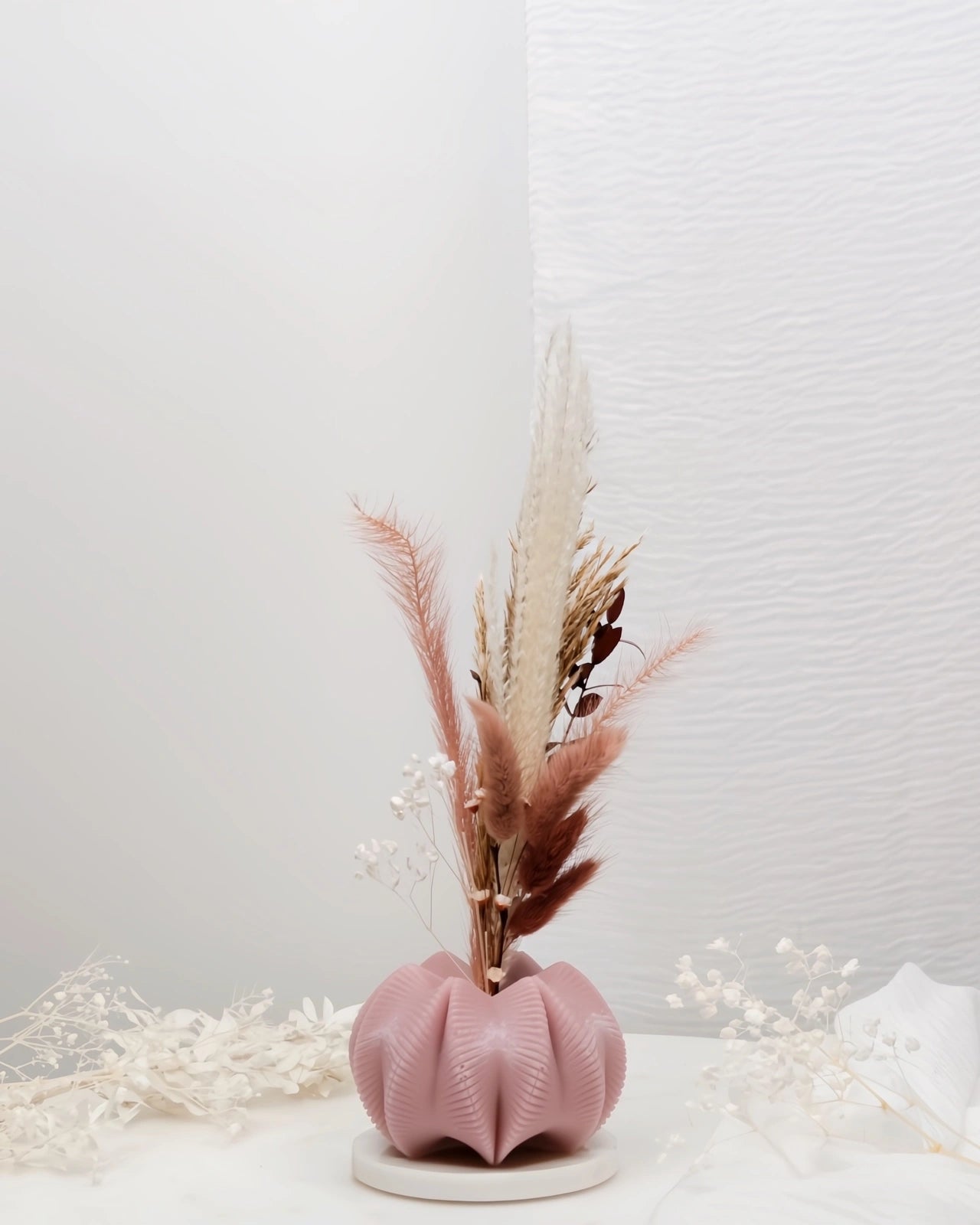 Mythos | Vasi Scultorei in Cera con Fiori Secchi e Stabilizzati