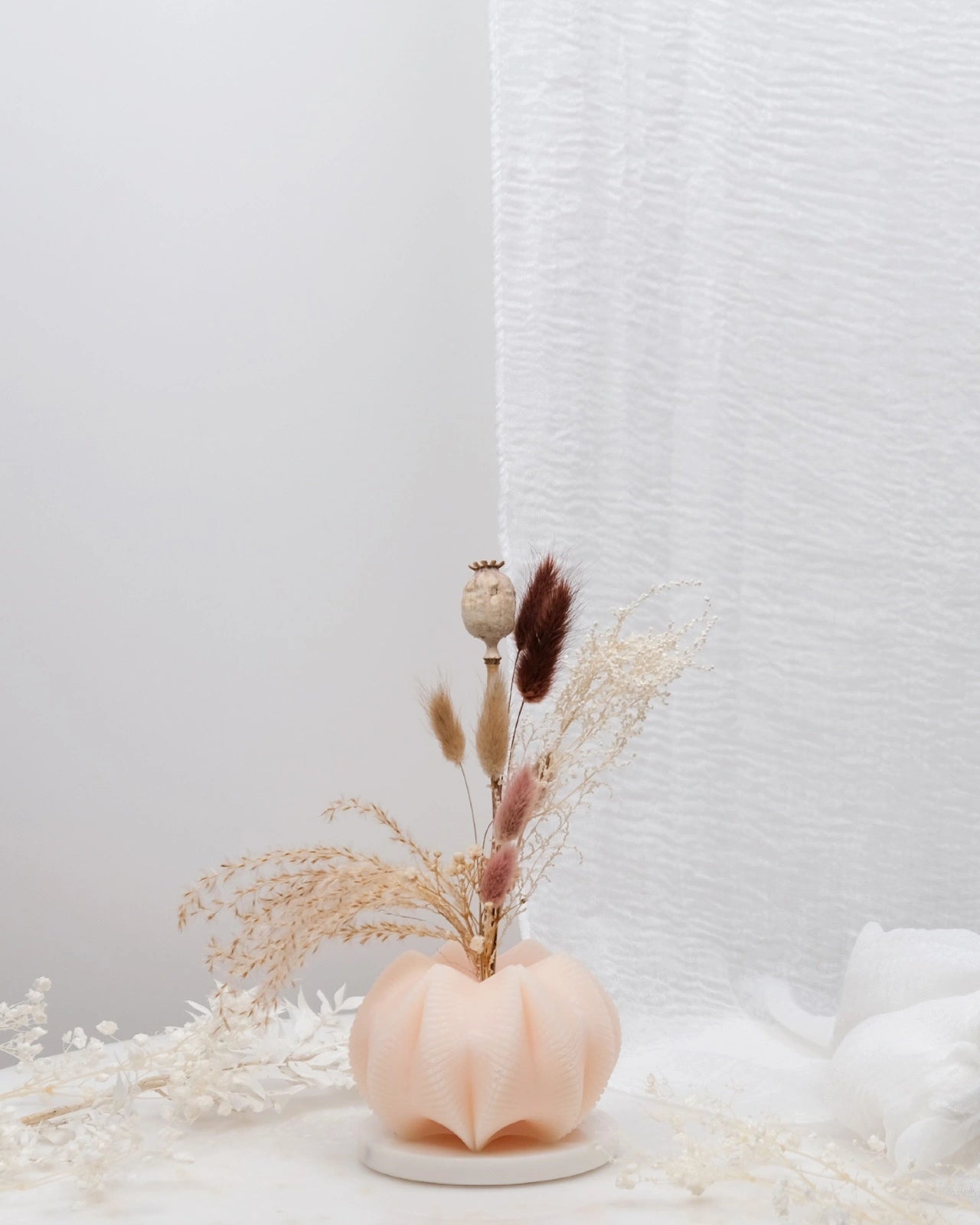 Mythos | Vasi Scultorei in Cera con Fiori Secchi e Stabilizzati