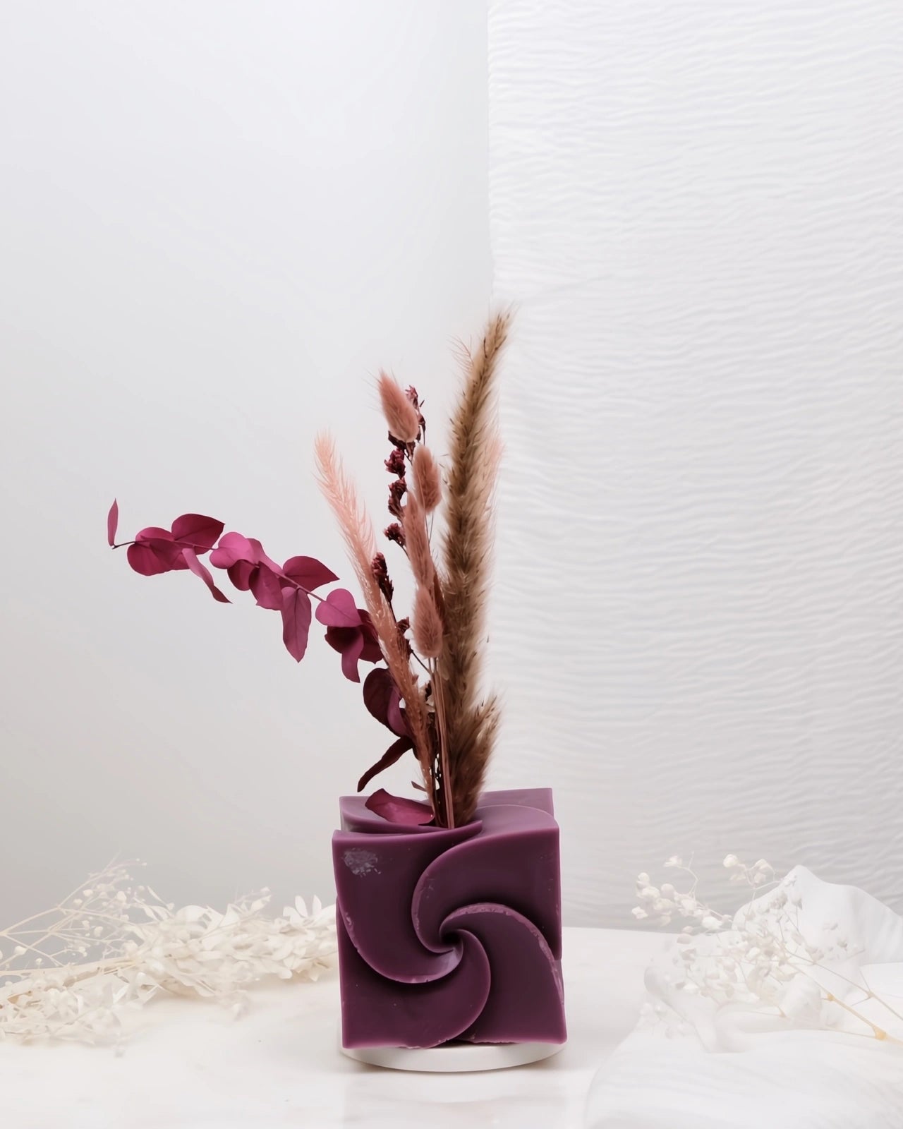 Mythos | Vasi Scultorei in Cera con Fiori Secchi e Stabilizzati