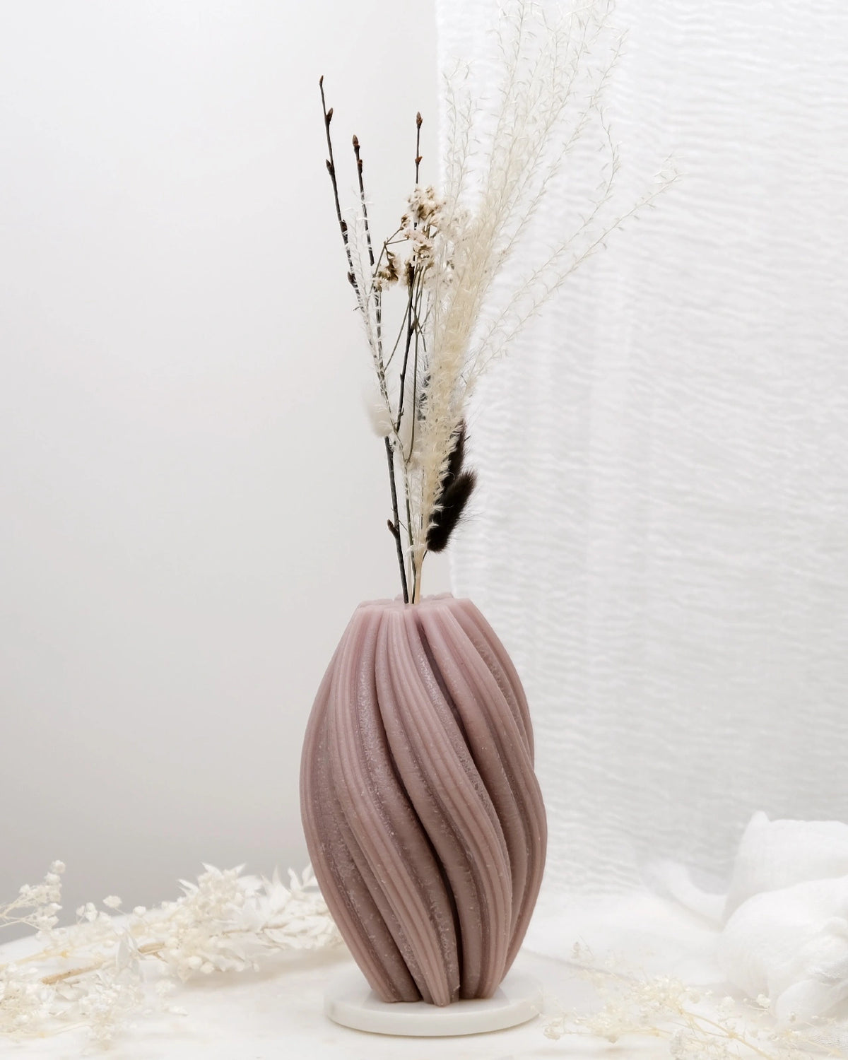 Mythos | Vasi Scultorei in Cera con Fiori Secchi e Stabilizzati