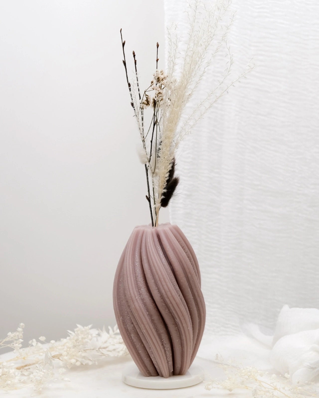 Mythos | Vasi Scultorei in Cera con Fiori Secchi e Stabilizzati