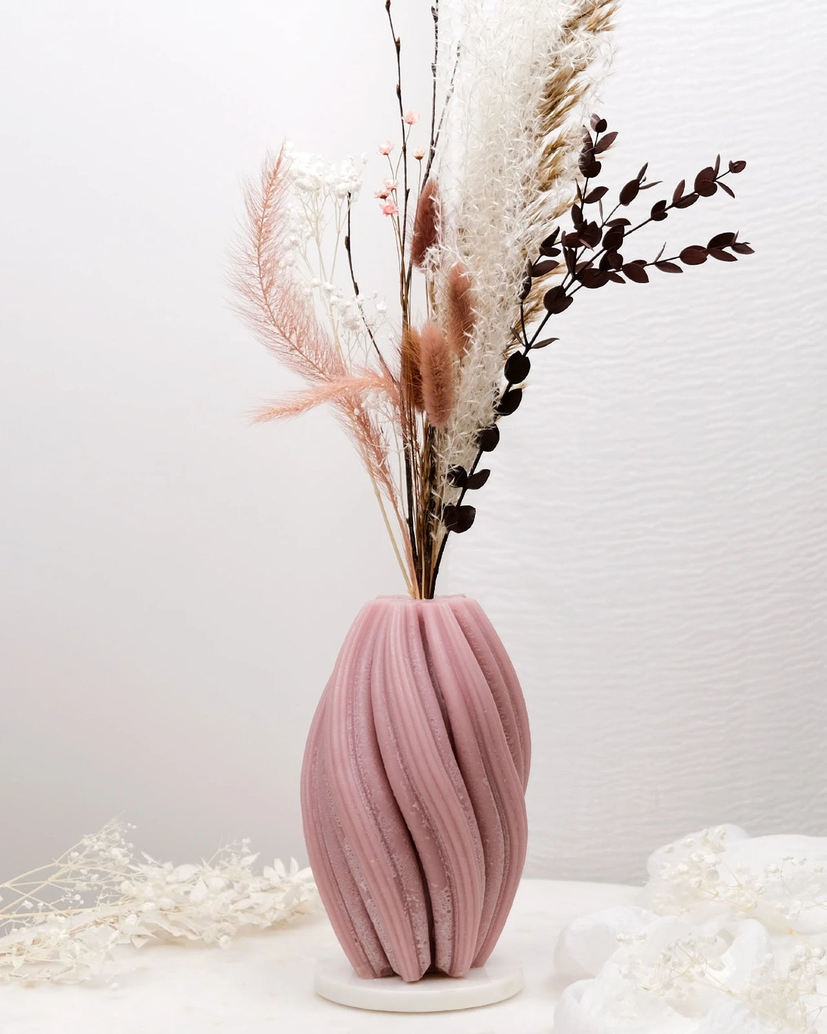 Mythos | Vasi Scultorei in Cera con Fiori Secchi e Stabilizzati