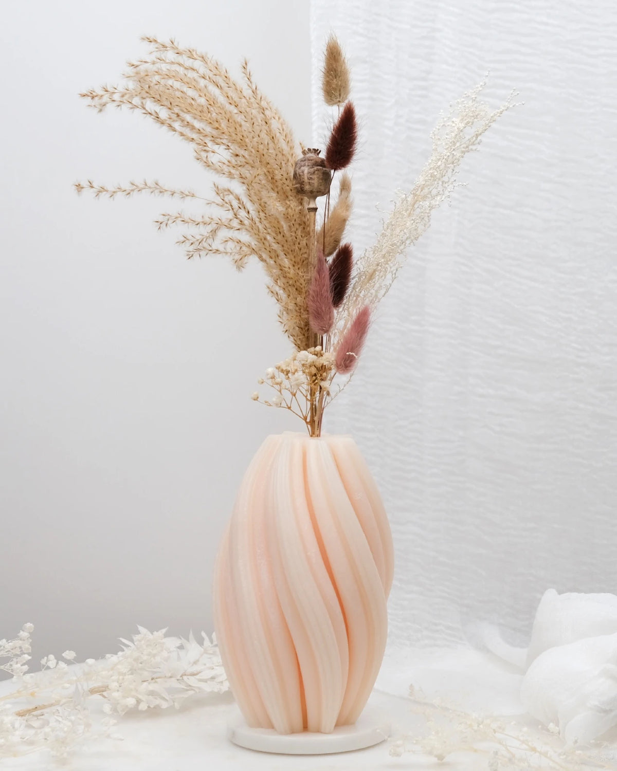 Mythos | Vasi Scultorei in Cera con Fiori Secchi e Stabilizzati