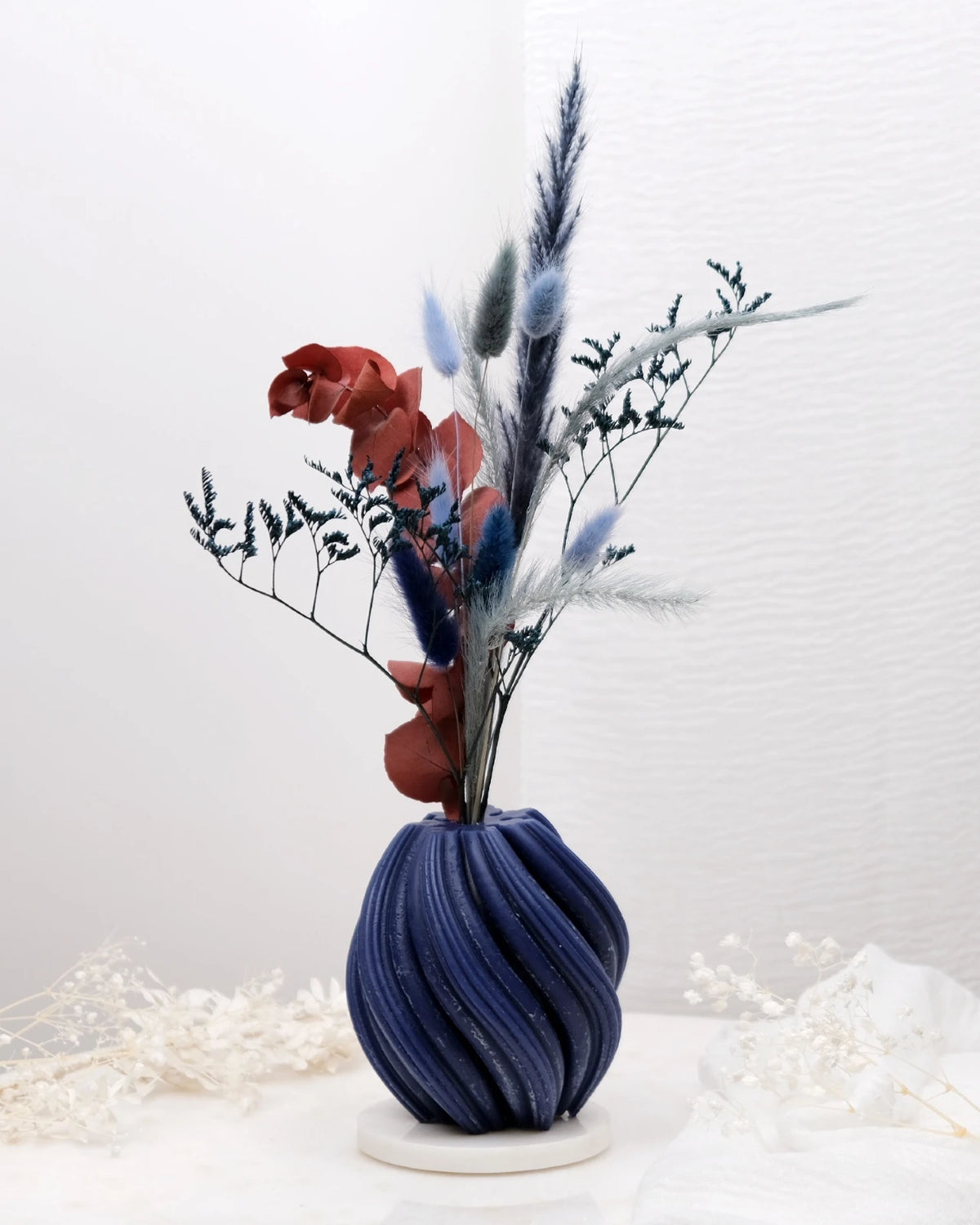 Mythos | Vasi Scultorei in Cera con Fiori Secchi e Stabilizzati