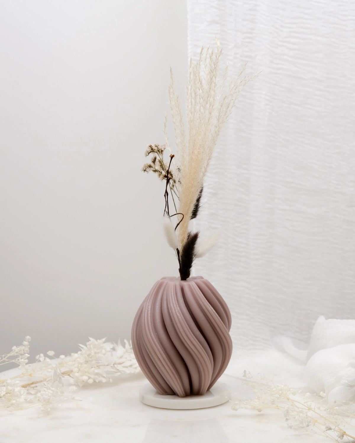 Mythos | Vasi Scultorei in Cera con Fiori Secchi e Stabilizzati